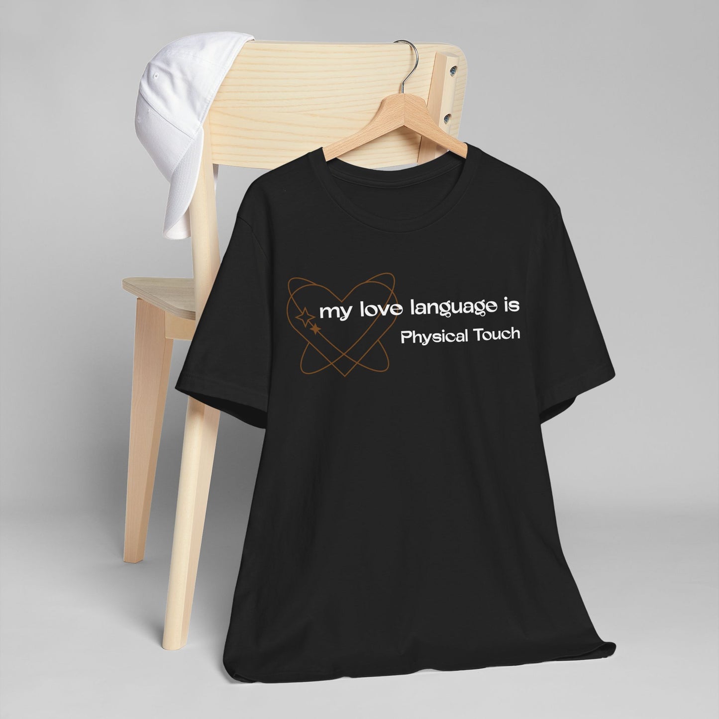 Physical Touch Don't Touch Me Adult Unisex Jersey Short Sleeve Tee in Black and Dark Grey