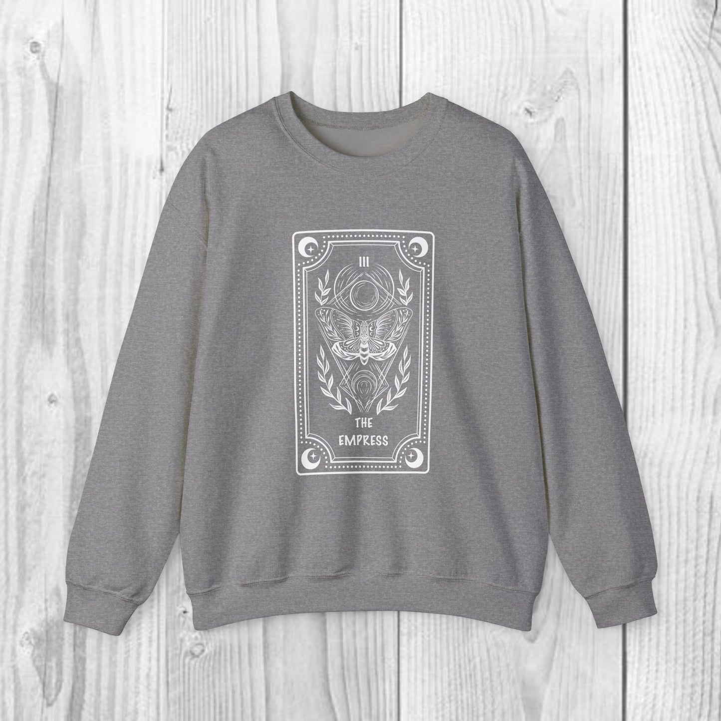 The Empress Tarot Adult Unisex Heavy Blend™ Crewneck Sweatshirt in 7 colors