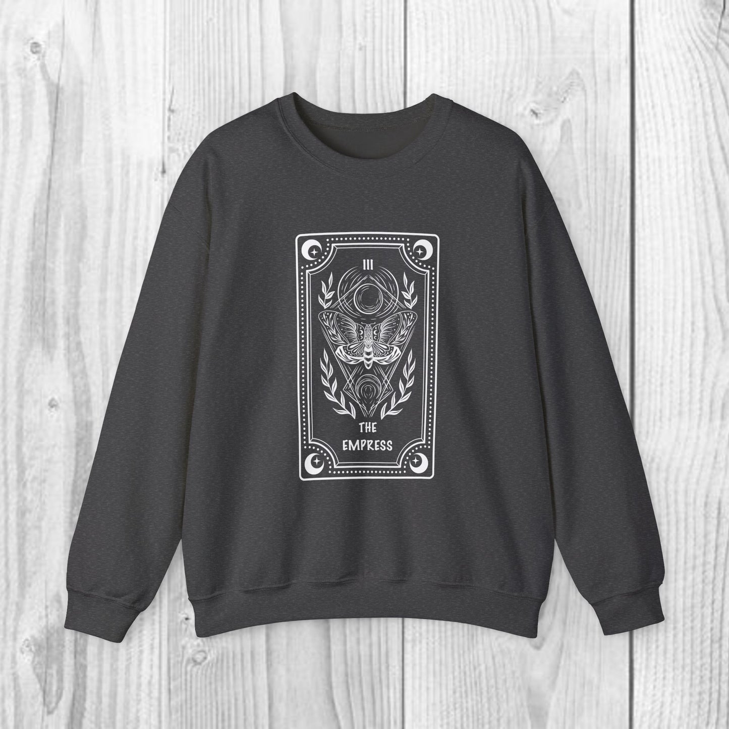 The Empress Tarot Adult Unisex Heavy Blend™ Crewneck Sweatshirt in 7 colors