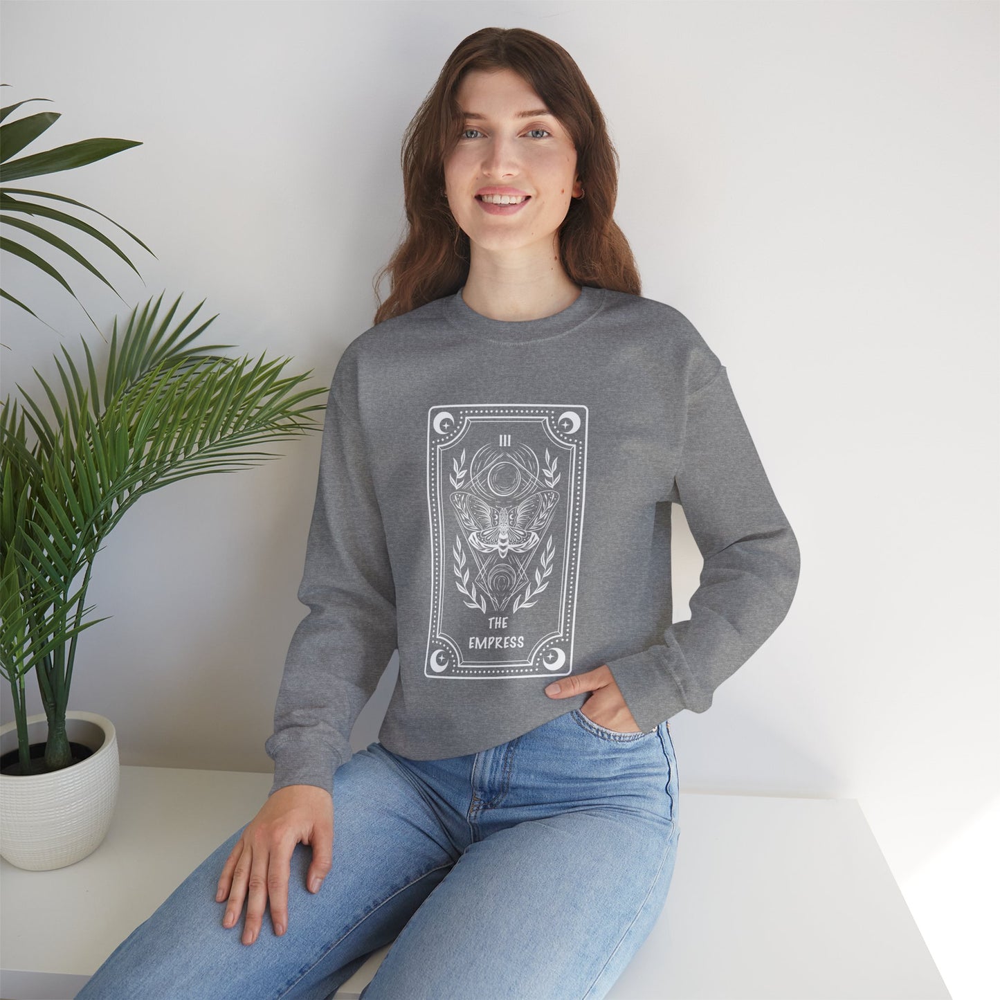 The Empress Tarot Adult Unisex Heavy Blend™ Crewneck Sweatshirt in 7 colors