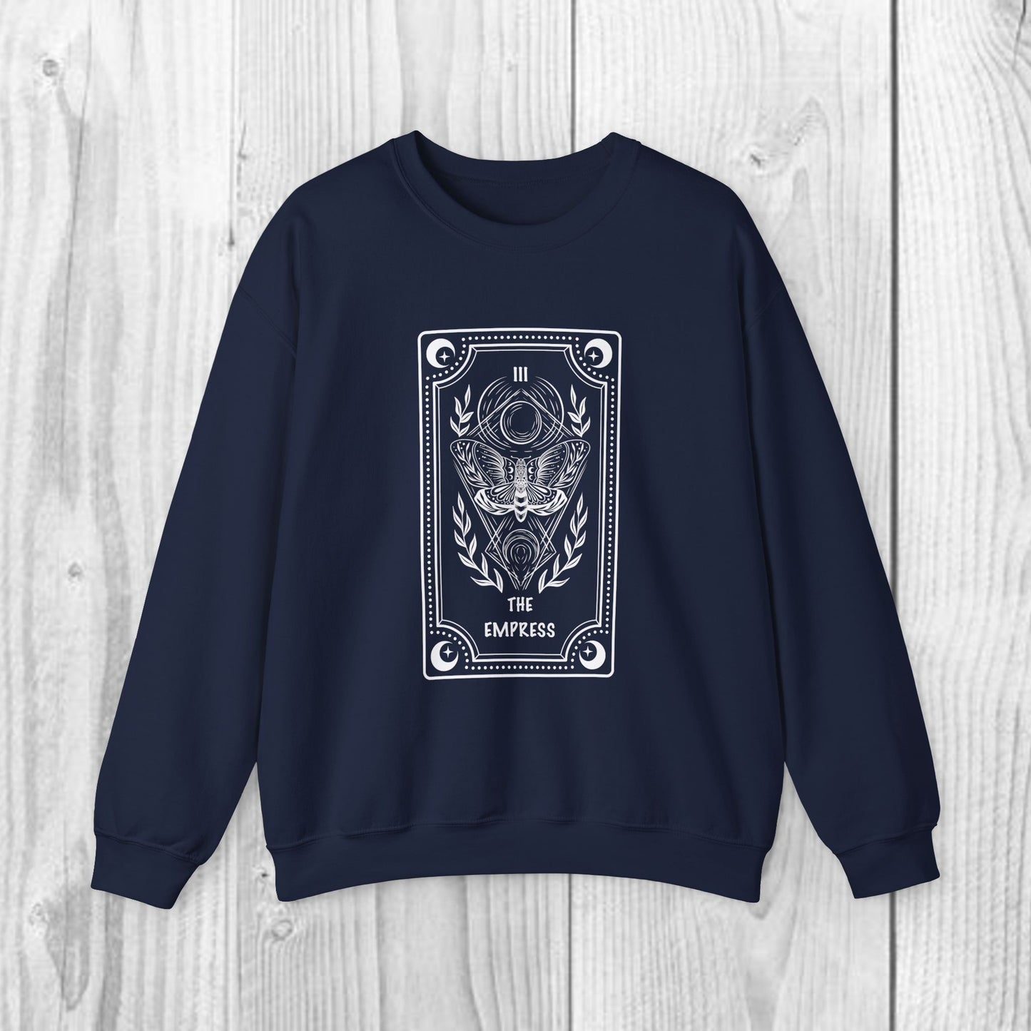The Empress Tarot Adult Unisex Heavy Blend™ Crewneck Sweatshirt in 7 colors