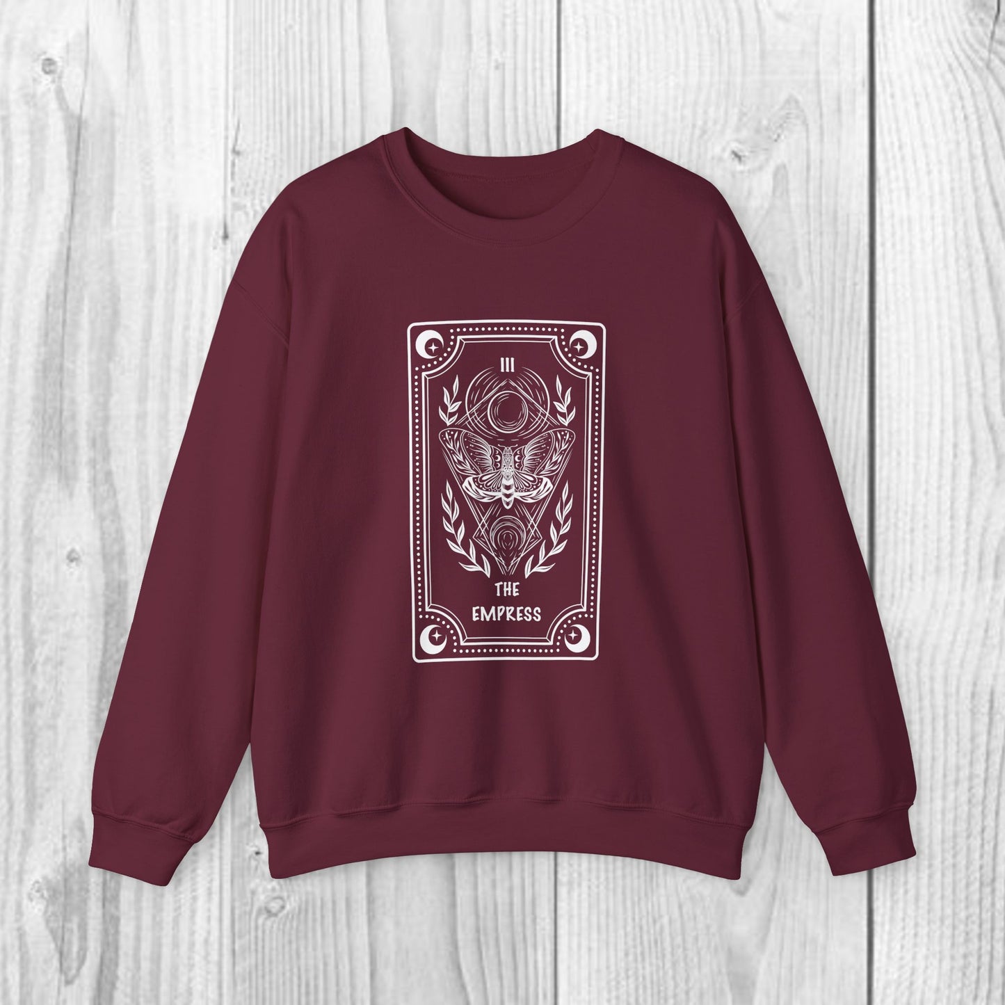 The Empress Tarot Adult Unisex Heavy Blend™ Crewneck Sweatshirt in 7 colors
