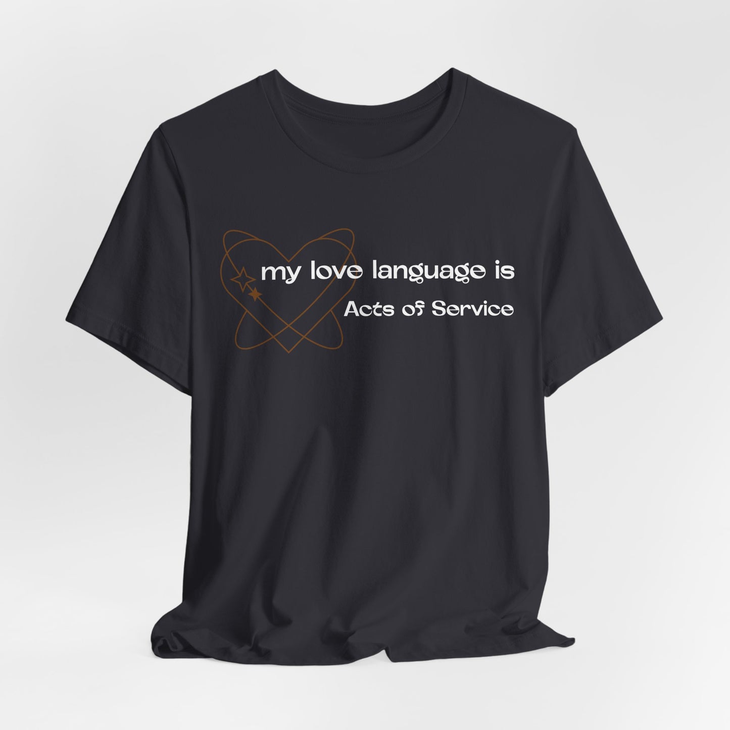 Acts of Service I Can Do it Myself Adult Unisex Jersey Short Sleeve Tee in Black and Dark Grey