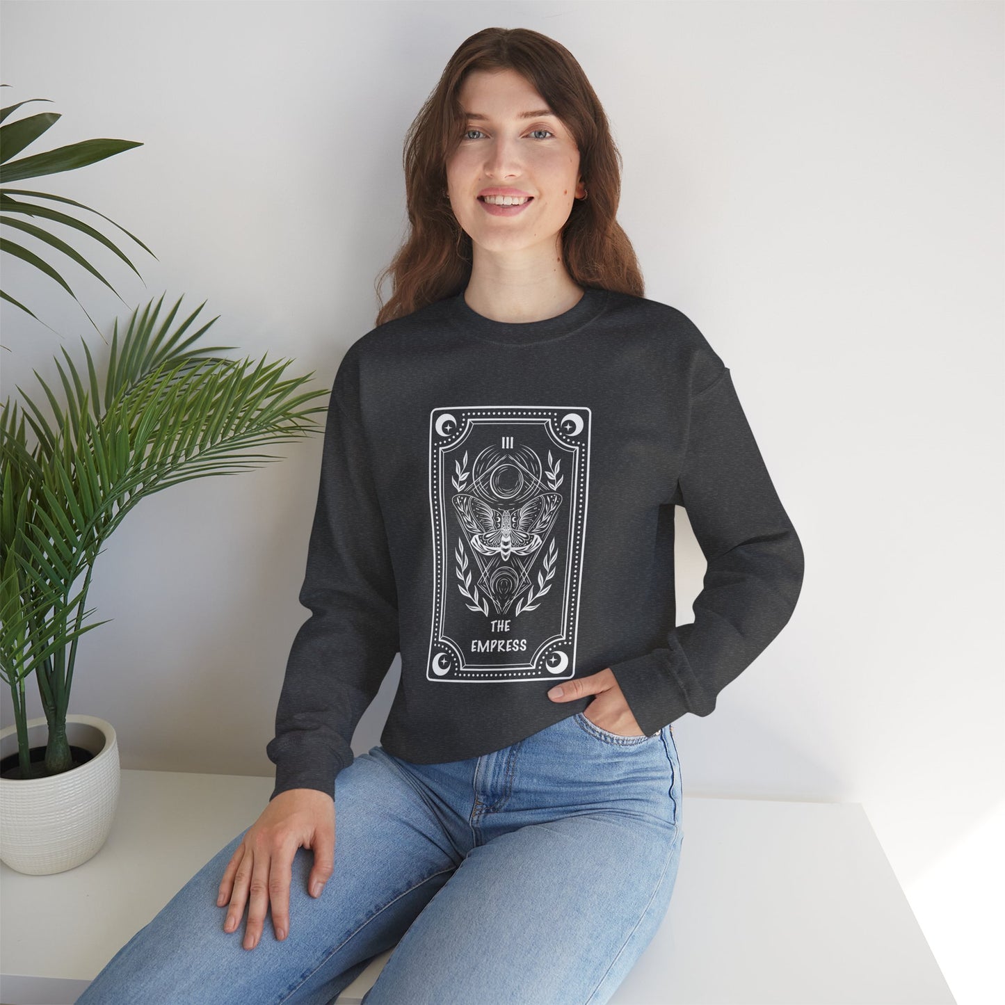The Empress Tarot Adult Unisex Heavy Blend™ Crewneck Sweatshirt in 7 colors