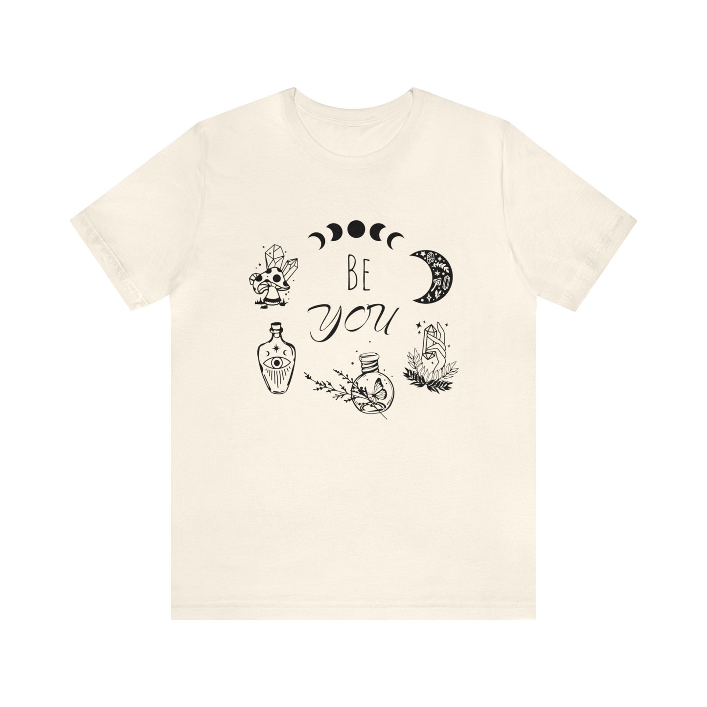 SolLingo Be YOU Adult Unisex Jersey Short Sleeve Tee in White, Ice Blue, Natural or Silver