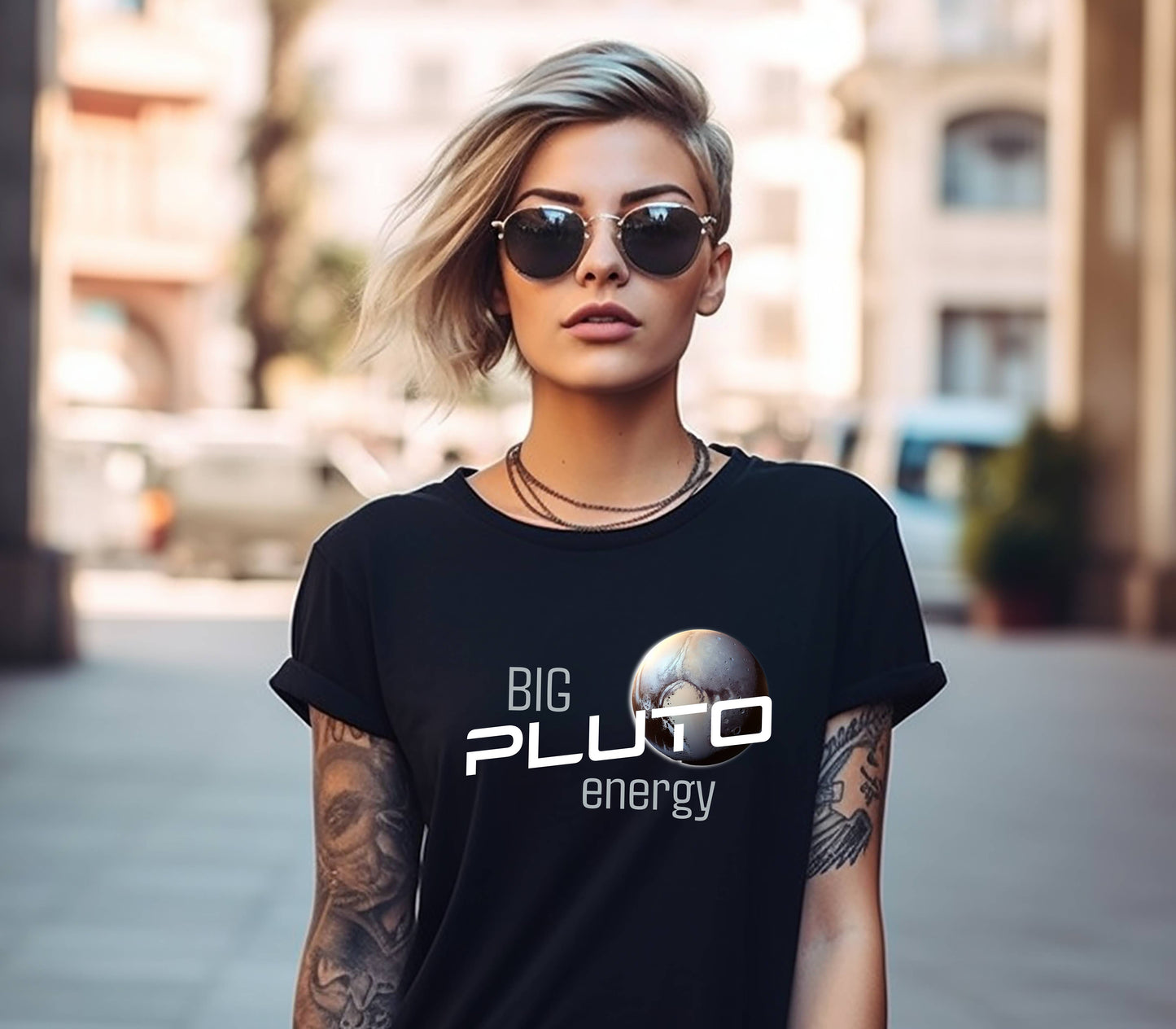 Big Pluto Energy Unisex Jersey Short Sleeve Tee