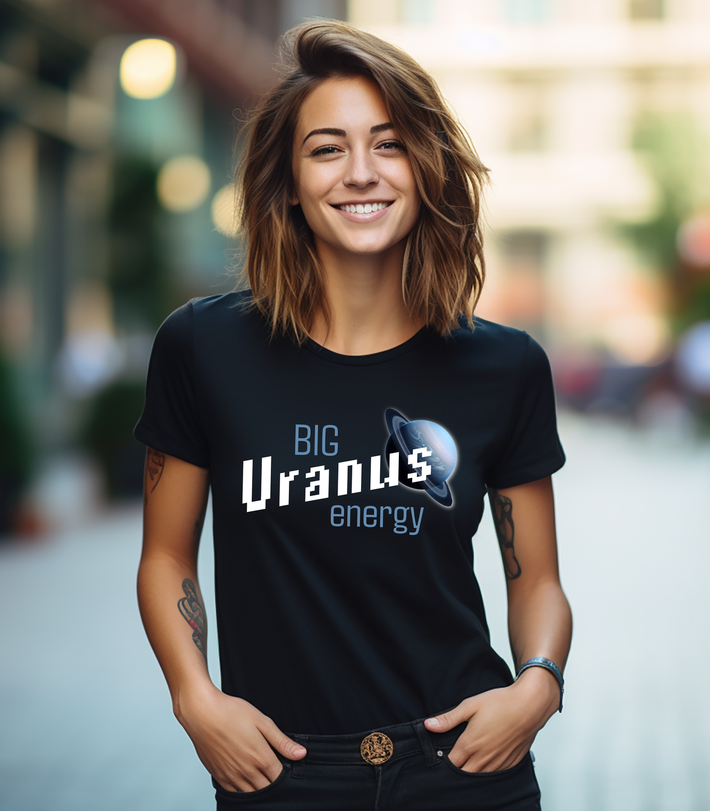 Big Uranus Energy Adult Unisex Jersey Short Sleeve Tee