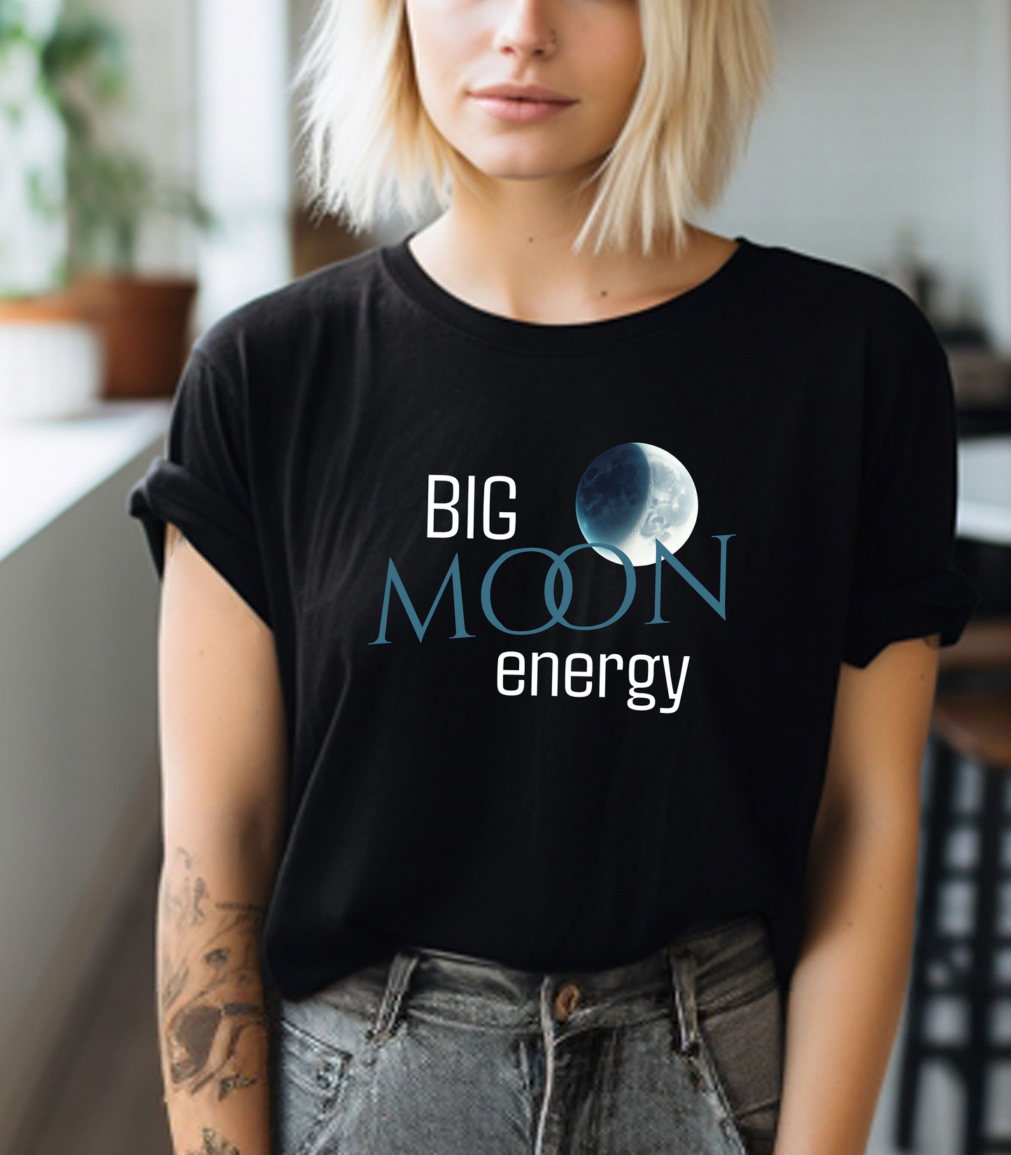 Big Moon Energy Adult Unisex Jersey Short Sleeve Tee