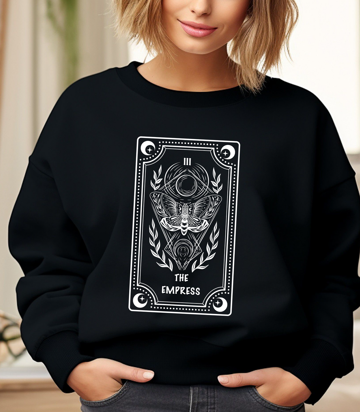 The Empress Tarot Adult Unisex Heavy Blend™ Crewneck Sweatshirt in 7 colors