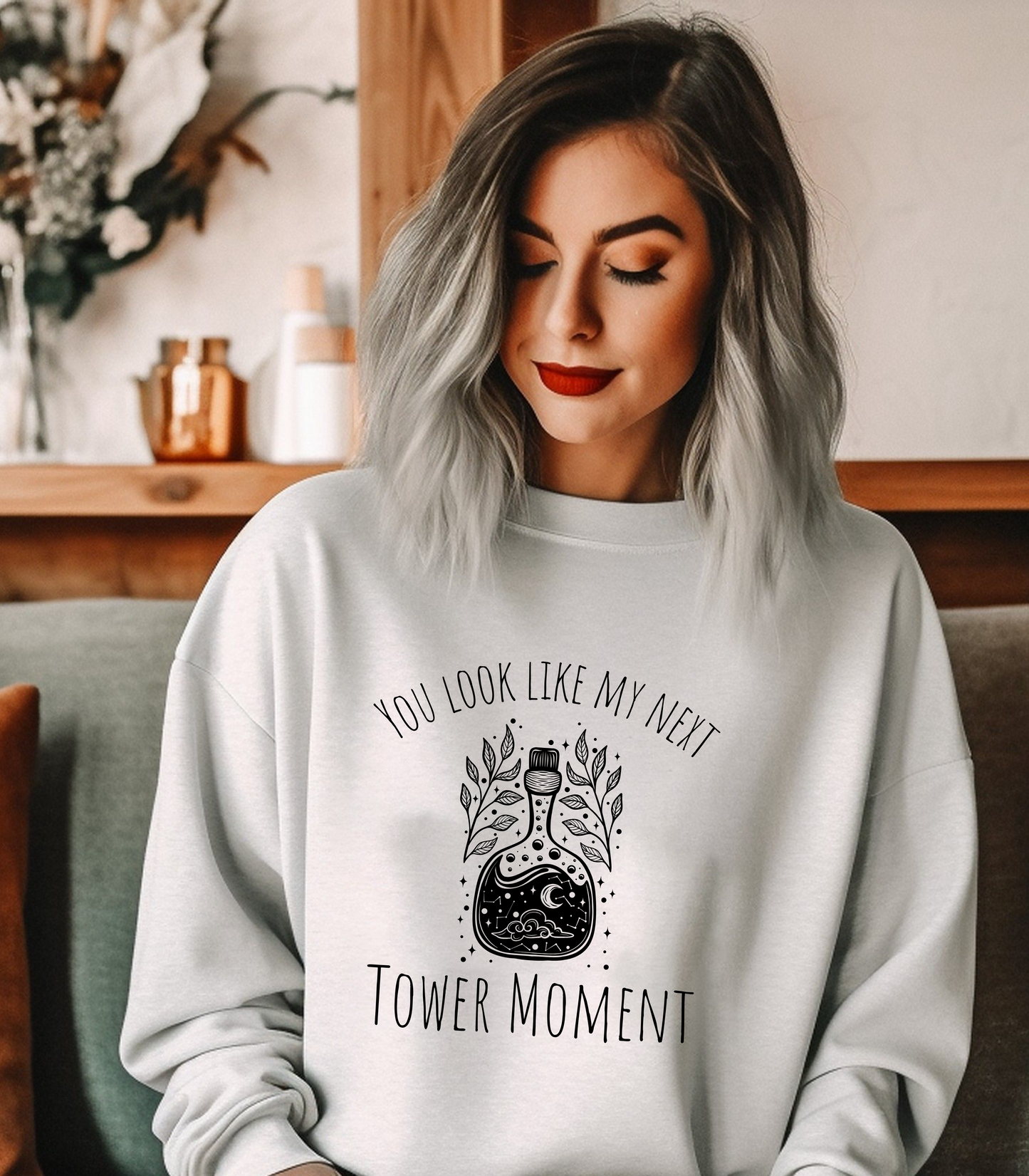 You Look Like My Next Tower Moment Adult Unisex Heavy Blend™ Crewneck Sweatshirt in 3 colors