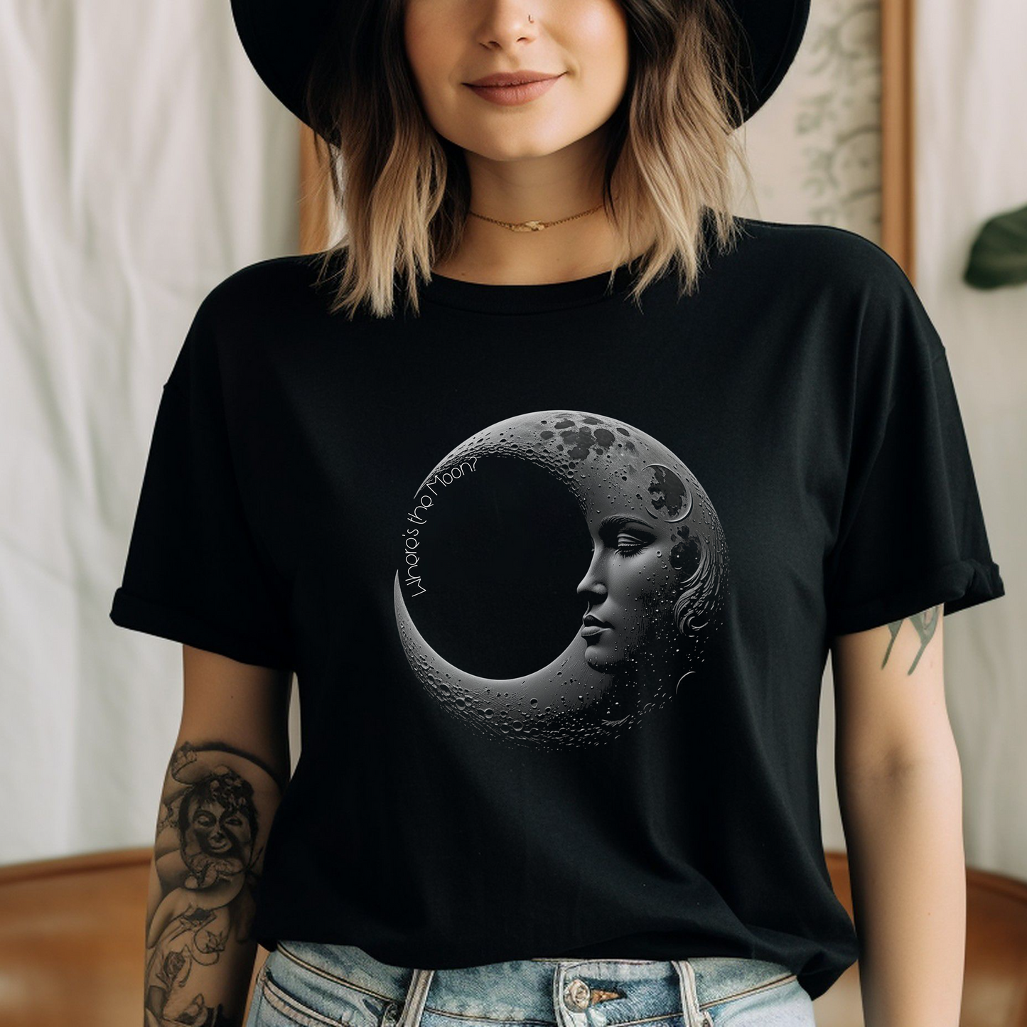 Where's The Moon Adult Unisex Jersey Short Sleeve Tee