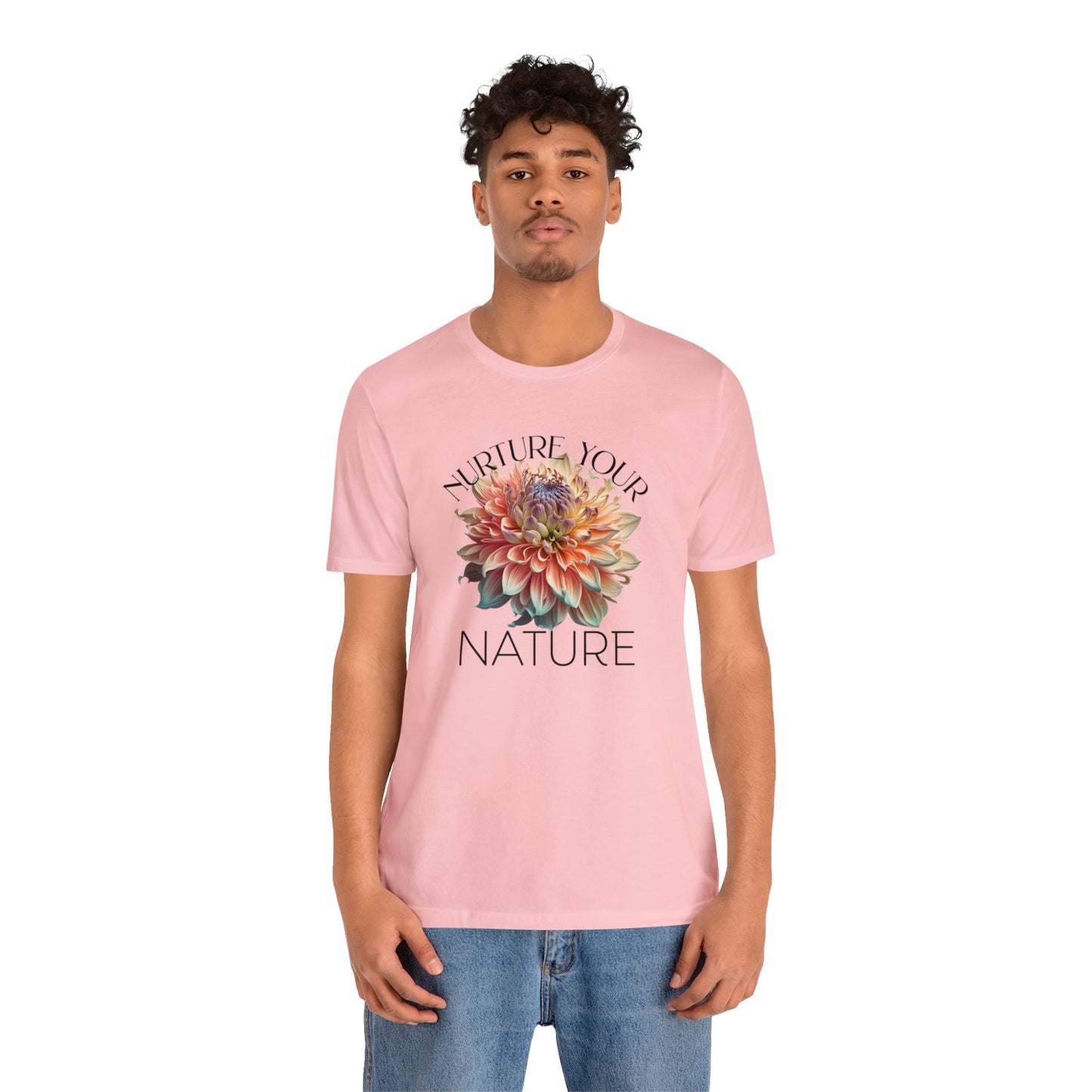 SolLingo Tee Nurture Your Nature Adult Unisex Jersey Short Sleeve Tee in 16 Colors