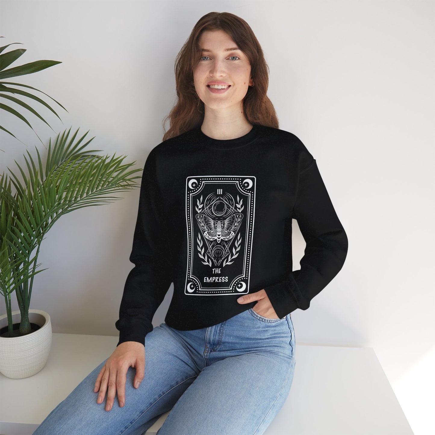 The Empress Tarot Adult Unisex Heavy Blend™ Crewneck Sweatshirt in 7 colors