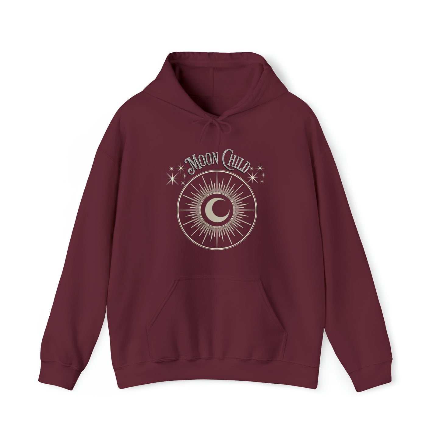 SolLingo Hoodie Moon Child Adult Unisex Heavy Blend™ Hooded Sweatshirt in 8 colors