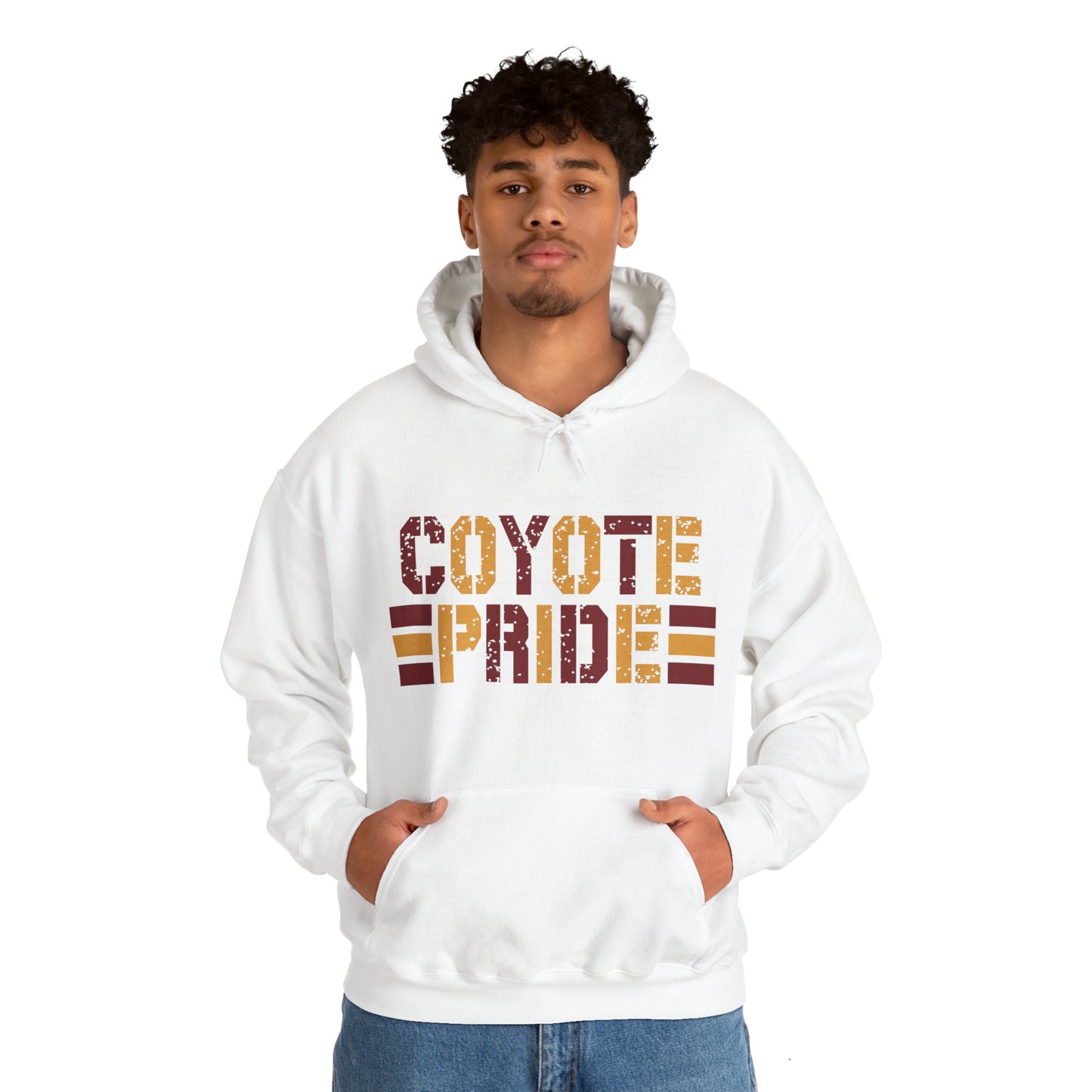 Shelby Coyotes Pride Adult Unisex Heavy Blend™ Hooded Sweatshirt in Black, Grey, or White
