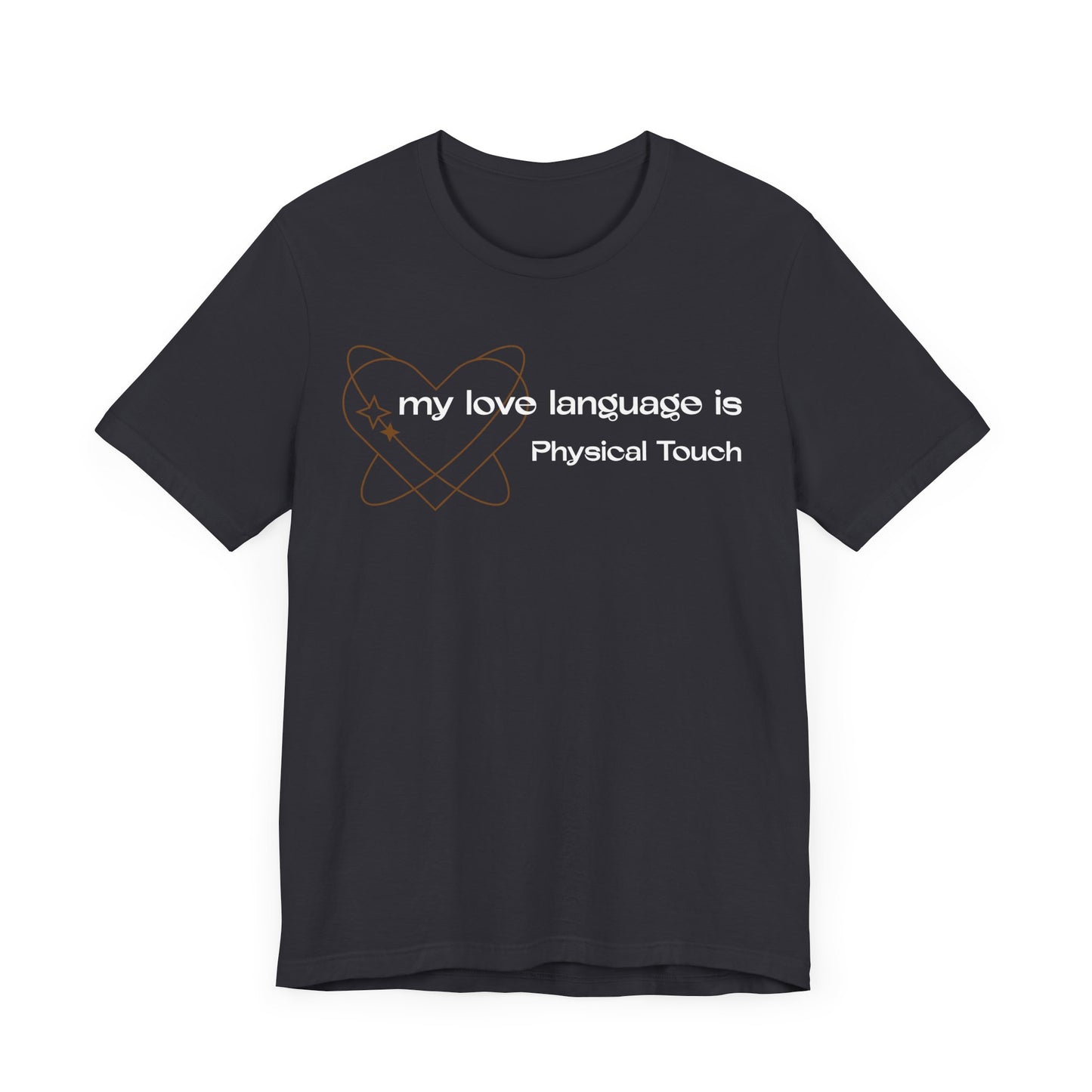 Physical Touch Don't Touch Me Adult Unisex Jersey Short Sleeve Tee in Black and Dark Grey