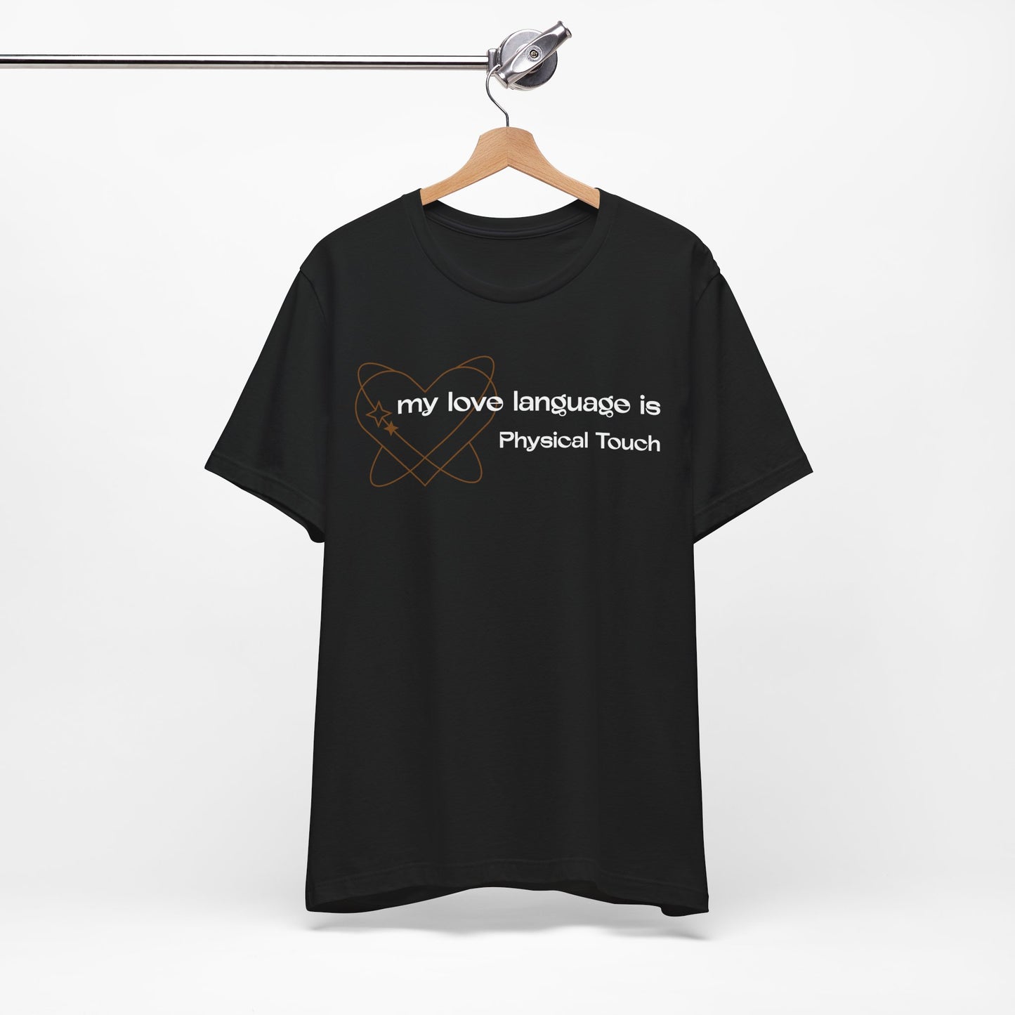 Physical Touch Don't Touch Me Adult Unisex Jersey Short Sleeve Tee in Black and Dark Grey