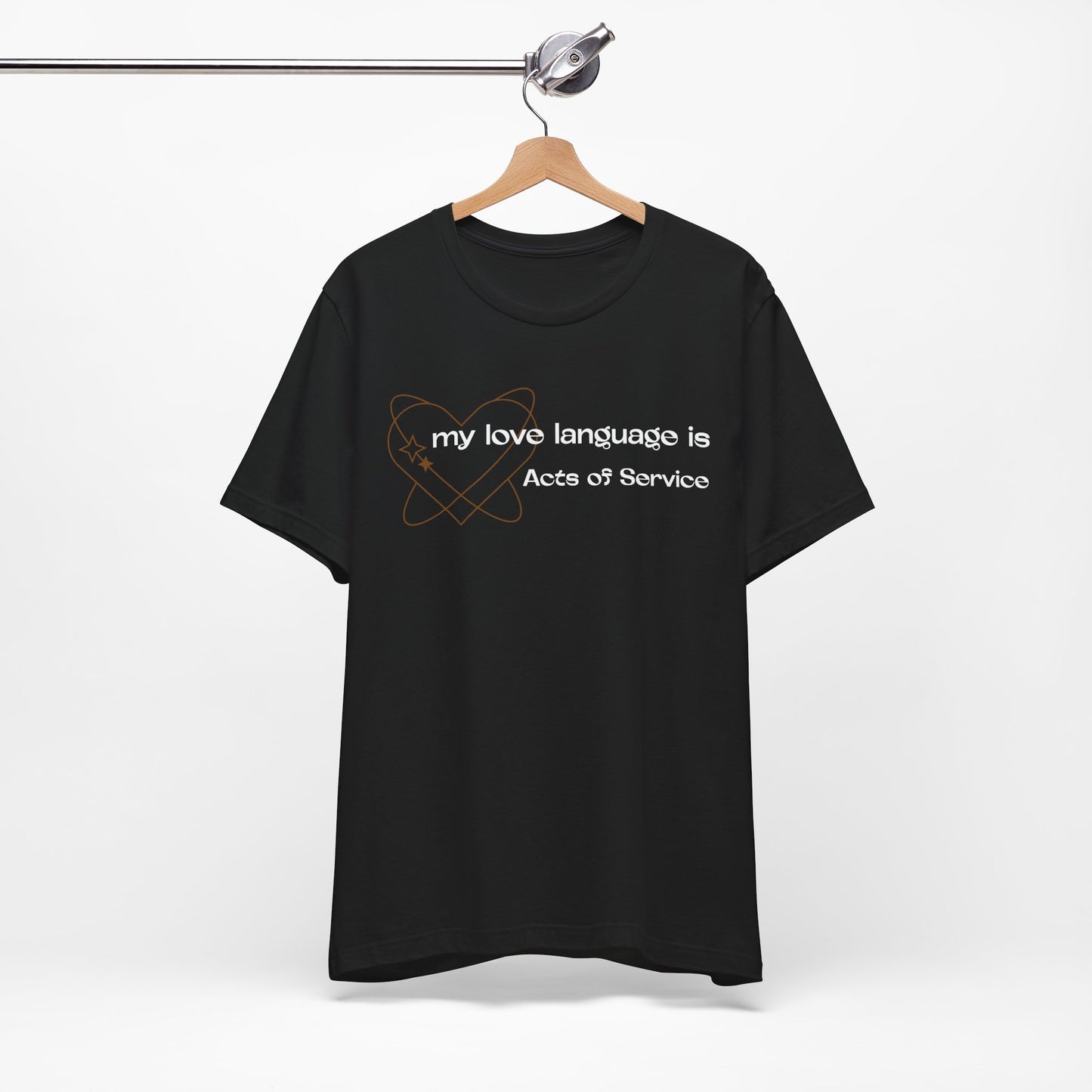 Acts of Service I Can Do it Myself Adult Unisex Jersey Short Sleeve Tee in Black and Dark Grey