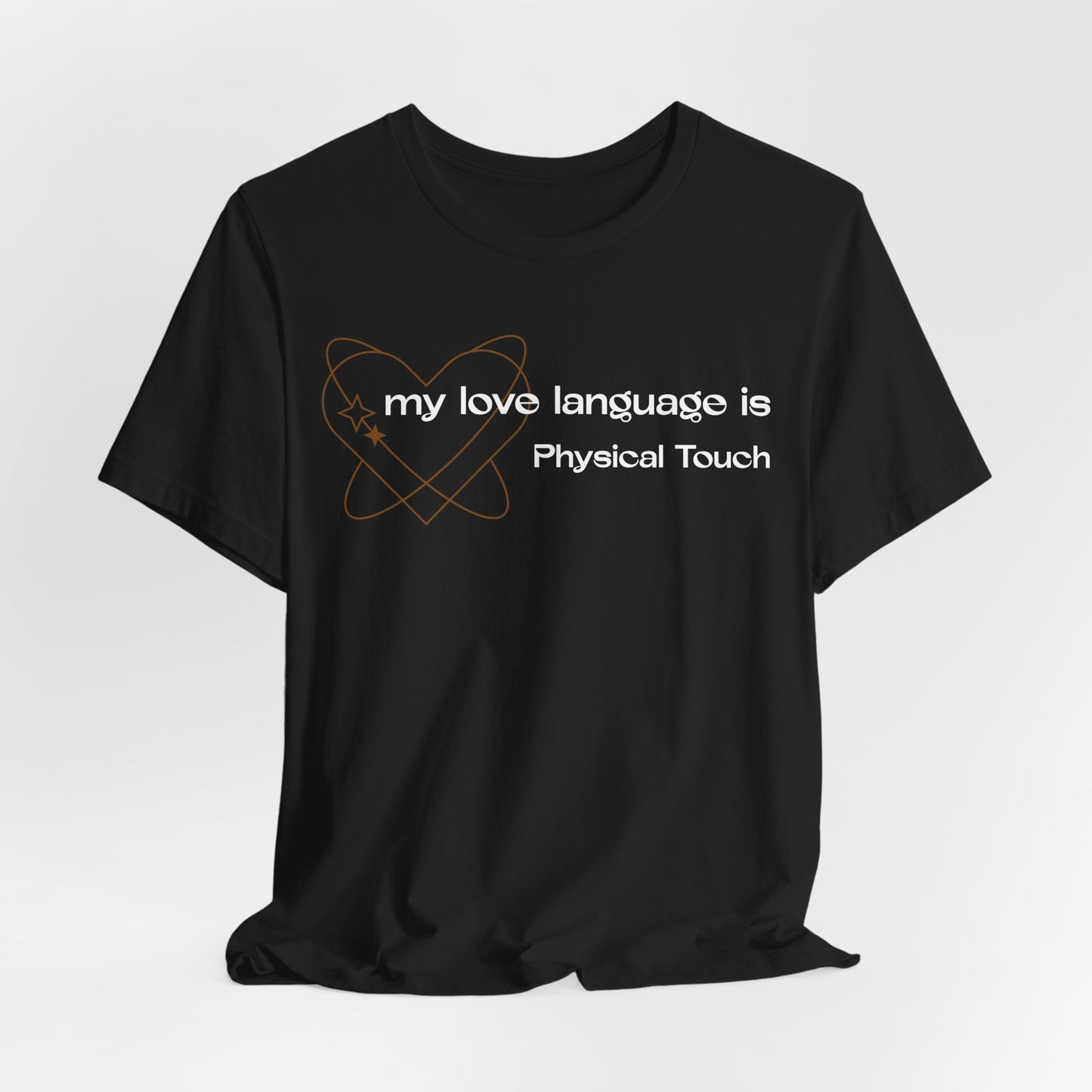 Physical Touch Don't Touch Me Adult Unisex Jersey Short Sleeve Tee in Black and Dark Grey