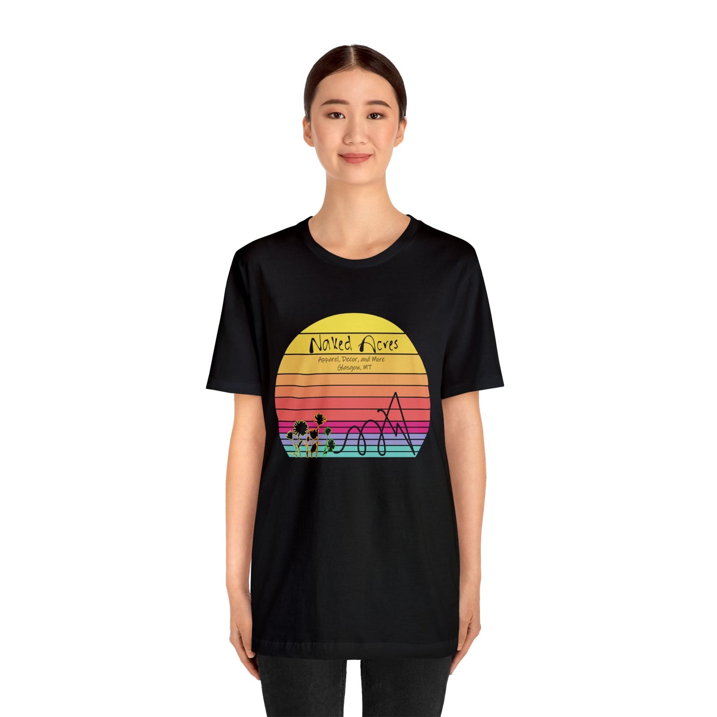 Naked Acres Neon Sunset Adult Unisex Jersey Short Sleeve Tee