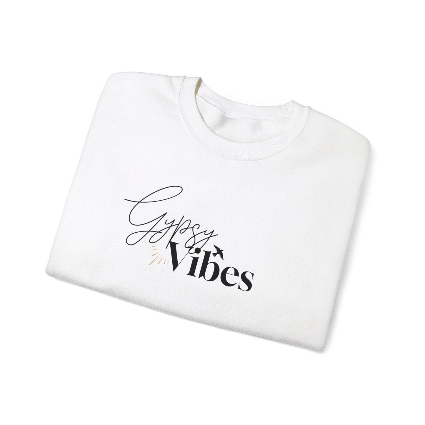 Gypsy Vibes Adult Unisex Heavy Blend™ Crewneck Sweatshirt in Black or White