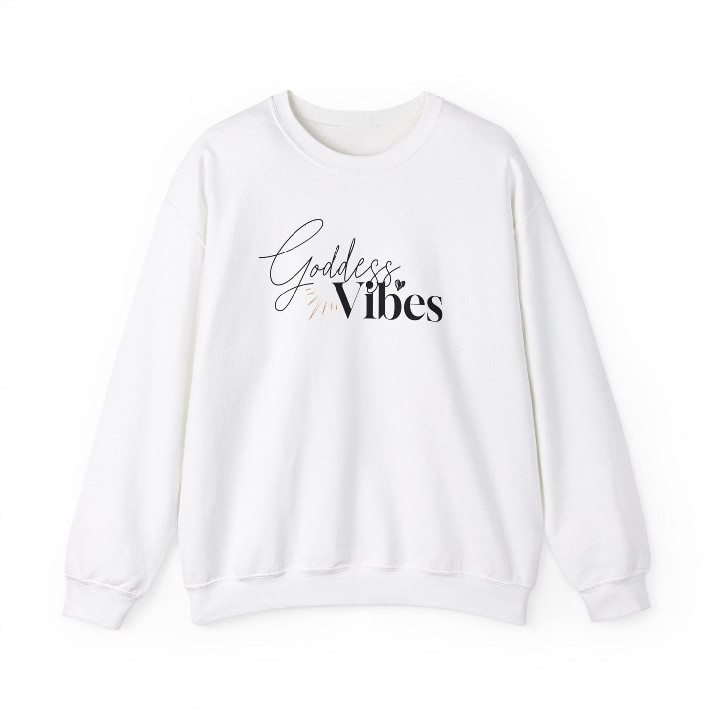 Goddess Vibes Adult Unisex Heavy Blend™ Crewneck Sweatshirt in Black or White