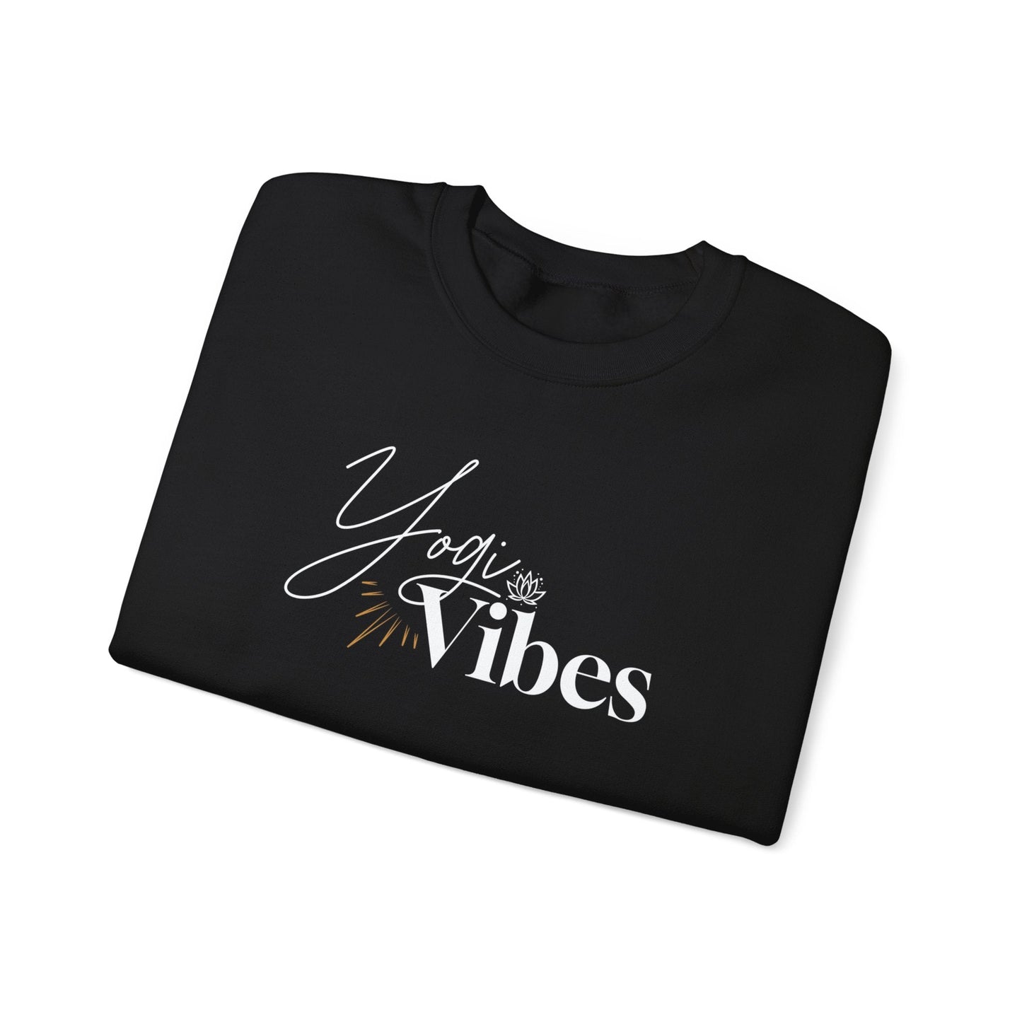 Yogi Vibes Adult Unisex Heavy Blend™ Crewneck Sweatshirt in Black or White