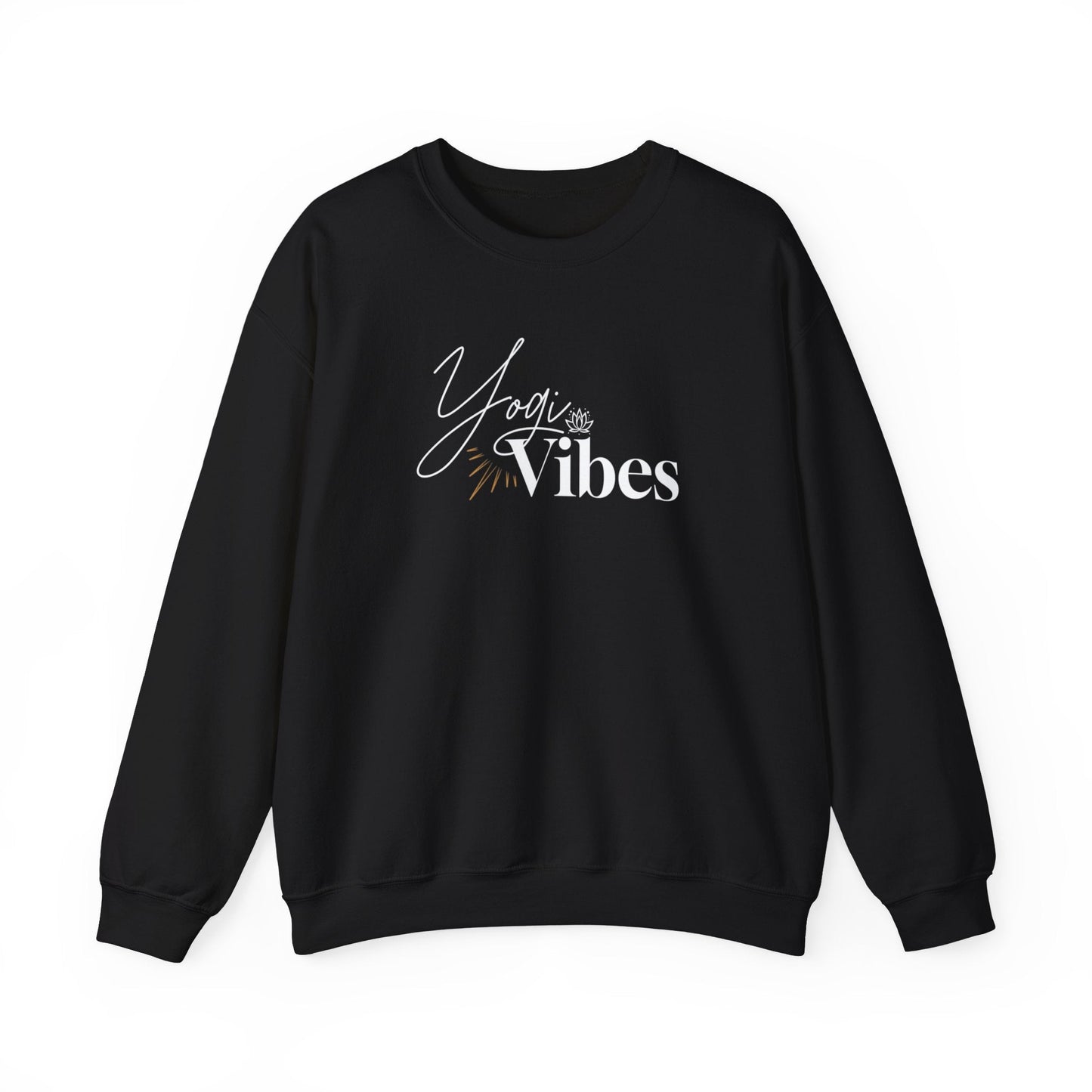 Yogi Vibes Adult Unisex Heavy Blend™ Crewneck Sweatshirt in Black or White