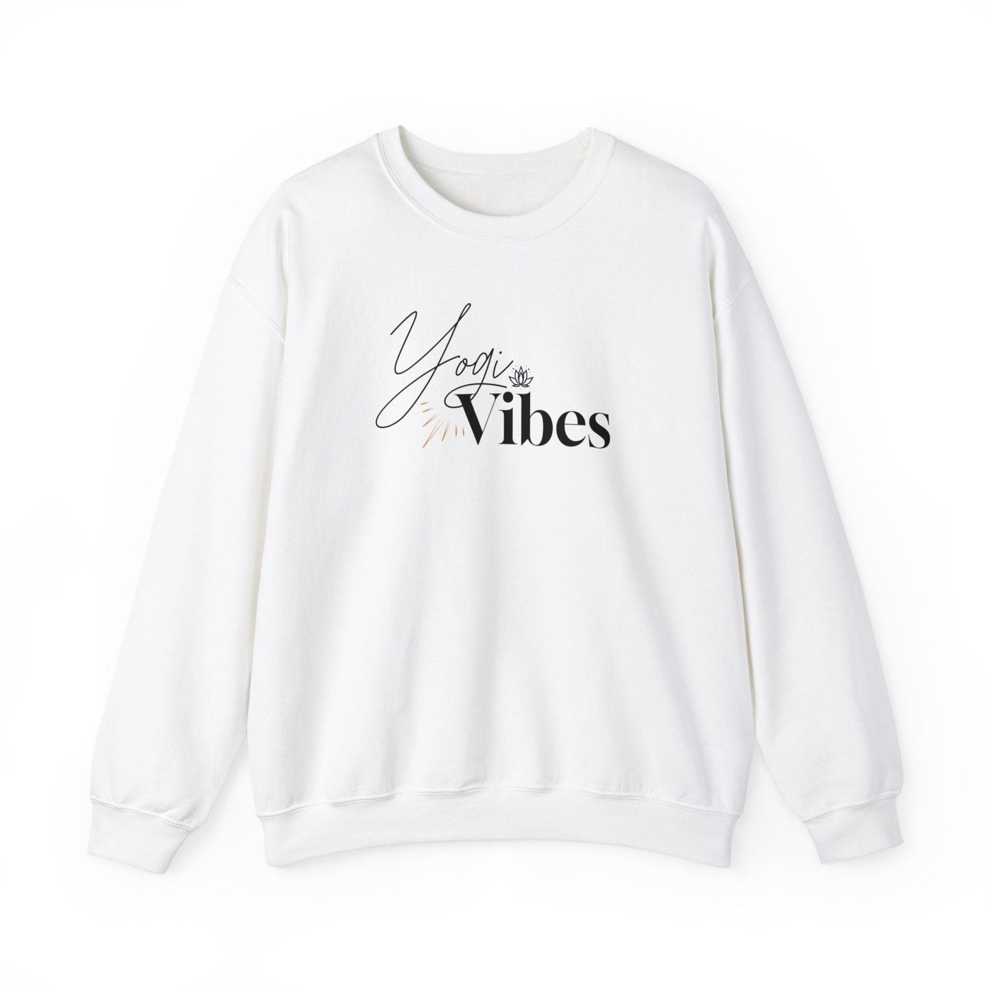 Yogi Vibes Adult Unisex Heavy Blend™ Crewneck Sweatshirt in Black or White