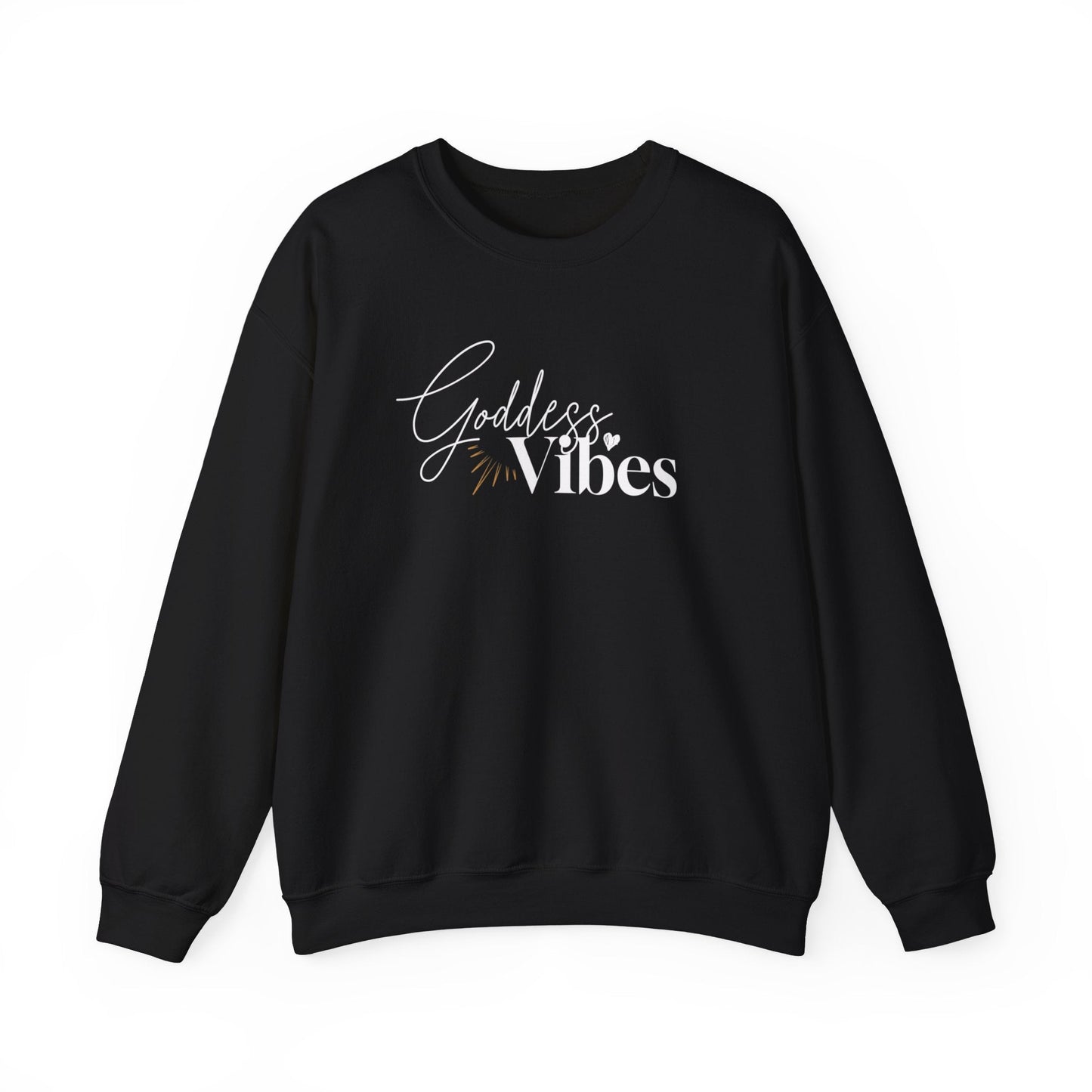 Goddess Vibes Adult Unisex Heavy Blend™ Crewneck Sweatshirt in Black or White