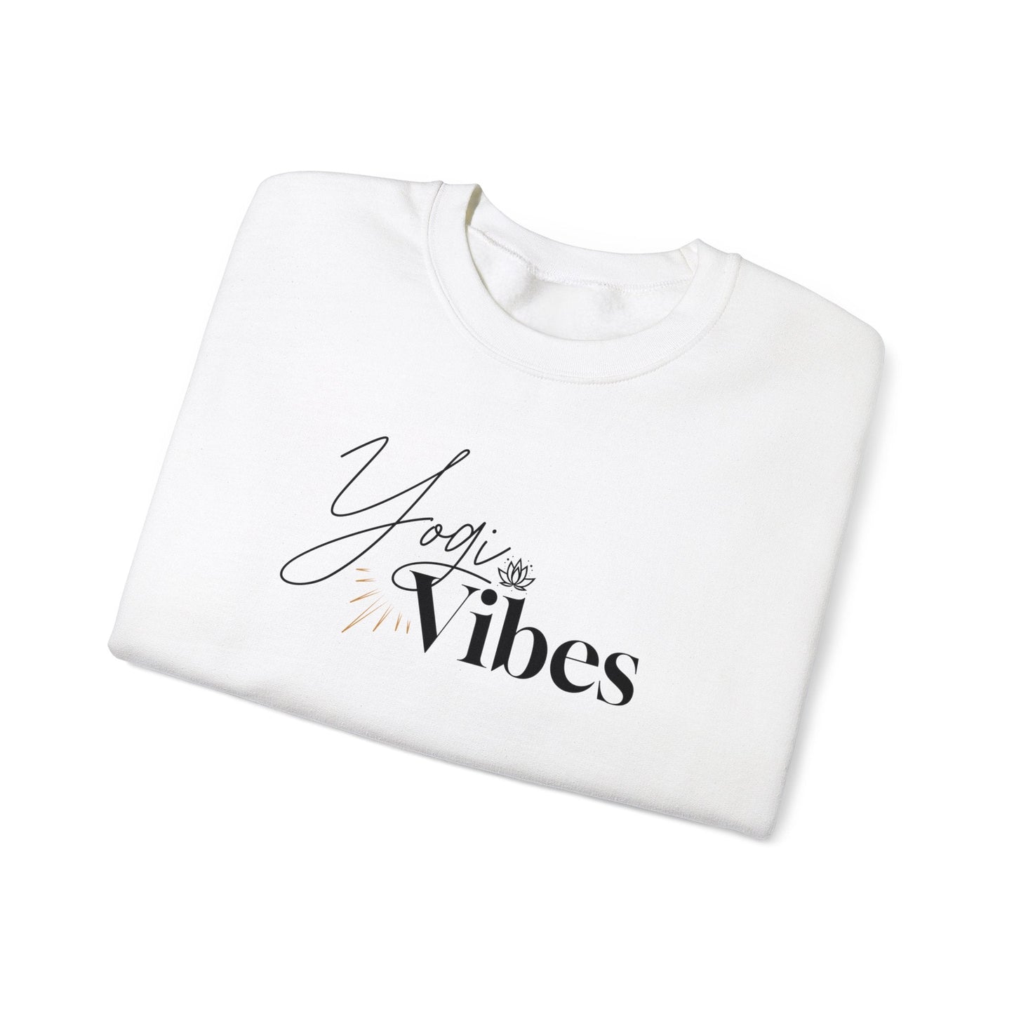 Yogi Vibes Adult Unisex Heavy Blend™ Crewneck Sweatshirt in Black or White