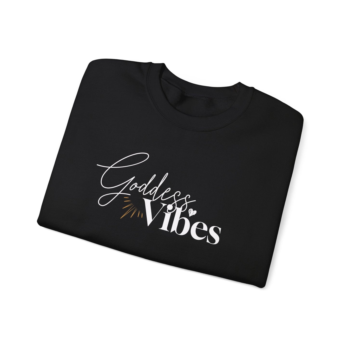 Goddess Vibes Adult Unisex Heavy Blend™ Crewneck Sweatshirt in Black or White