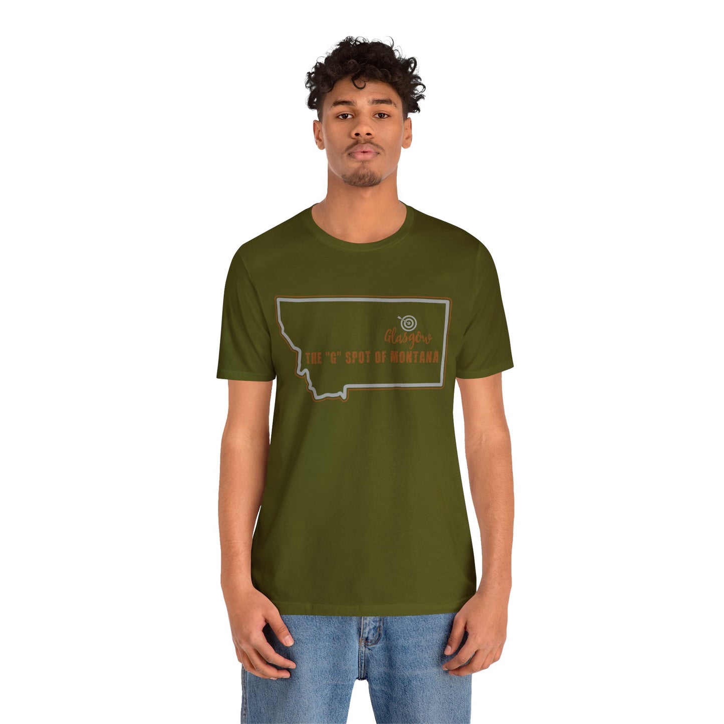 Naked Acres The "G" spot of Montana Adult Unisex Jersey Short Sleeve Tee in 12 colors