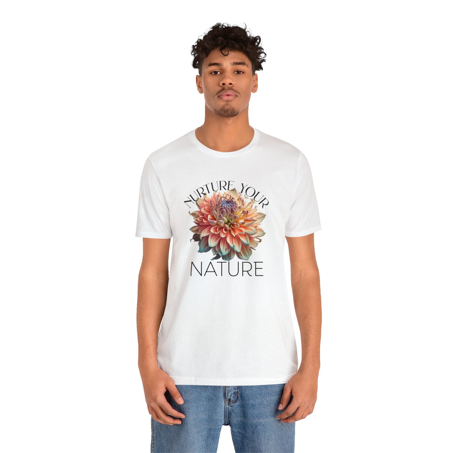 SolLingo Tee Nurture Your Nature Adult Unisex Jersey Short Sleeve Tee in 16 Colors