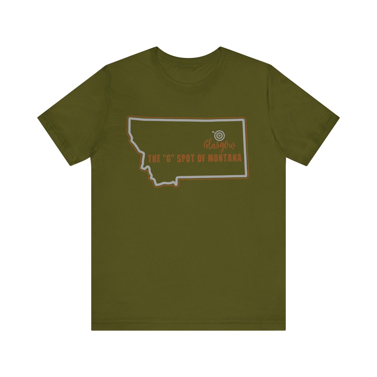 Naked Acres The "G" spot of Montana Adult Unisex Jersey Short Sleeve Tee in 12 colors