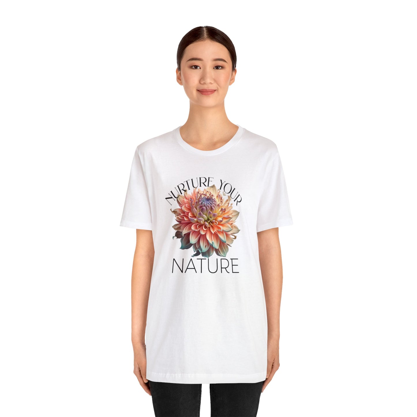 SolLingo Tee Nurture Your Nature Adult Unisex Jersey Short Sleeve Tee in 16 Colors