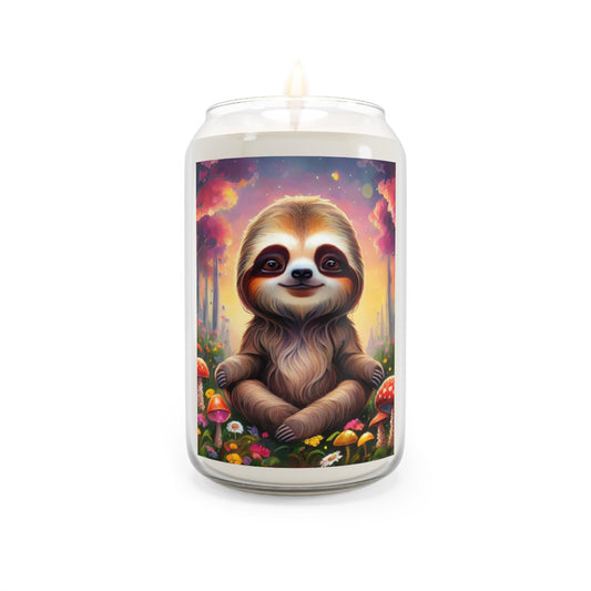 The Meditating Sloth Collection, Natural Soy Wax Scented Candle, 13.75oz