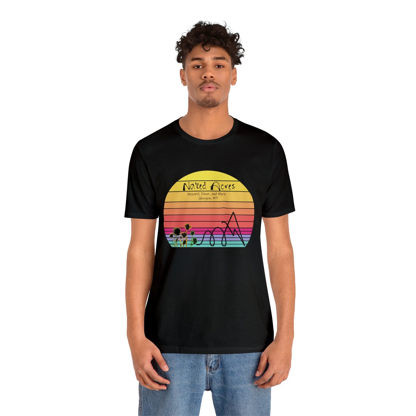 Naked Acres Neon Sunset Adult Unisex Jersey Short Sleeve Tee