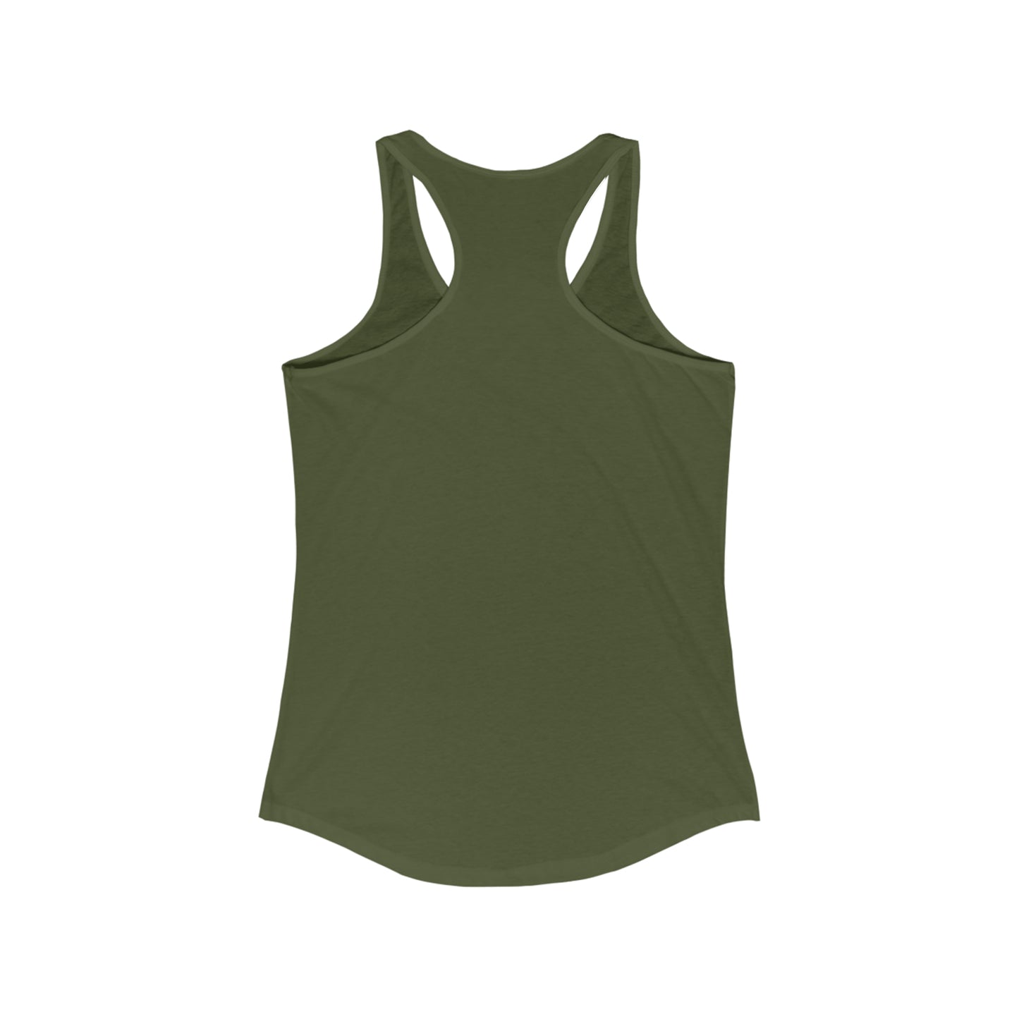 Naked Acres Hi-Line Life MT Women's Ideal Racerback Tank in Black, Heather Grey, Warm Grey, Military Green, and Indigo