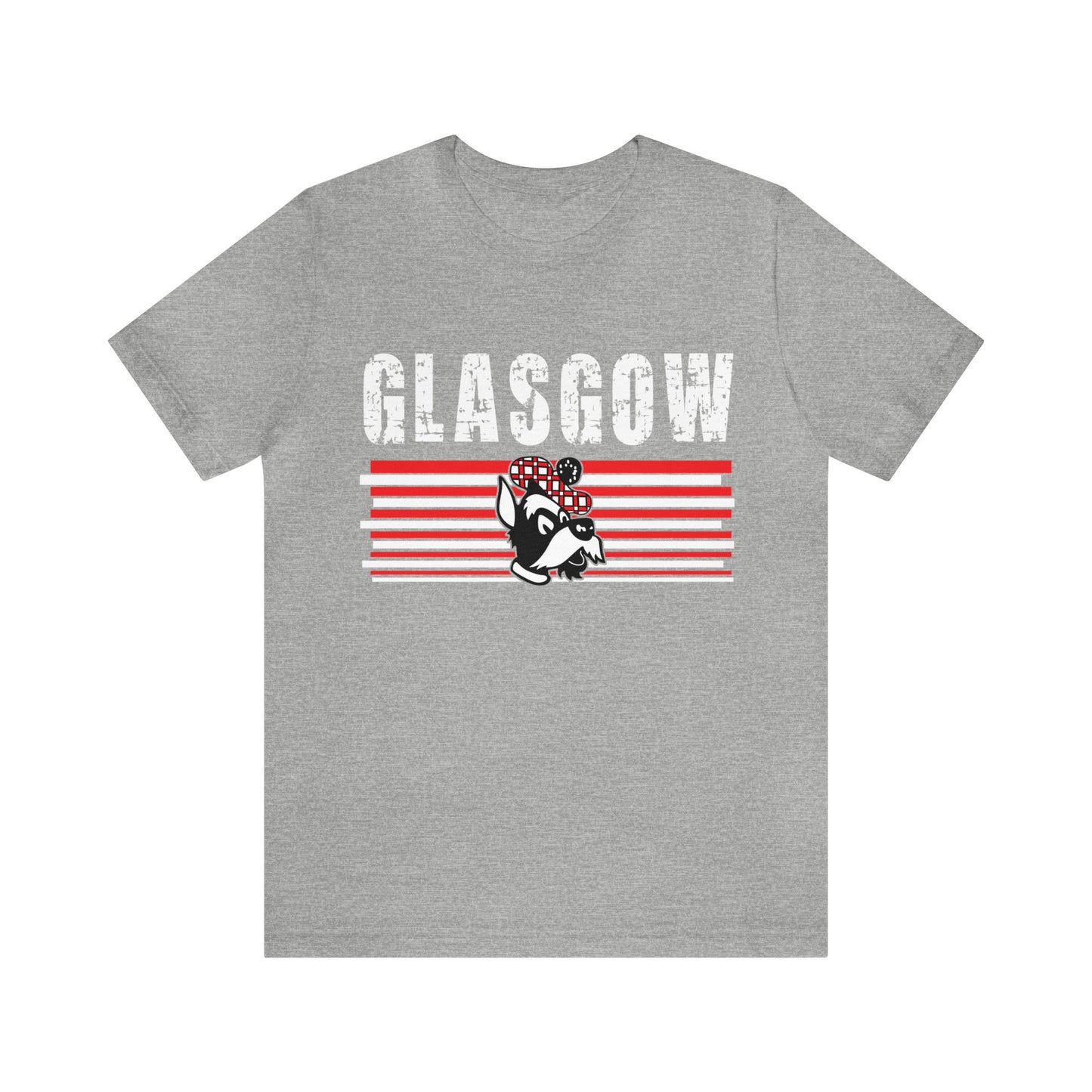 Glasgow Scotties Retro Lines Tee Adult Unisex Jersey Short Sleeve Tee