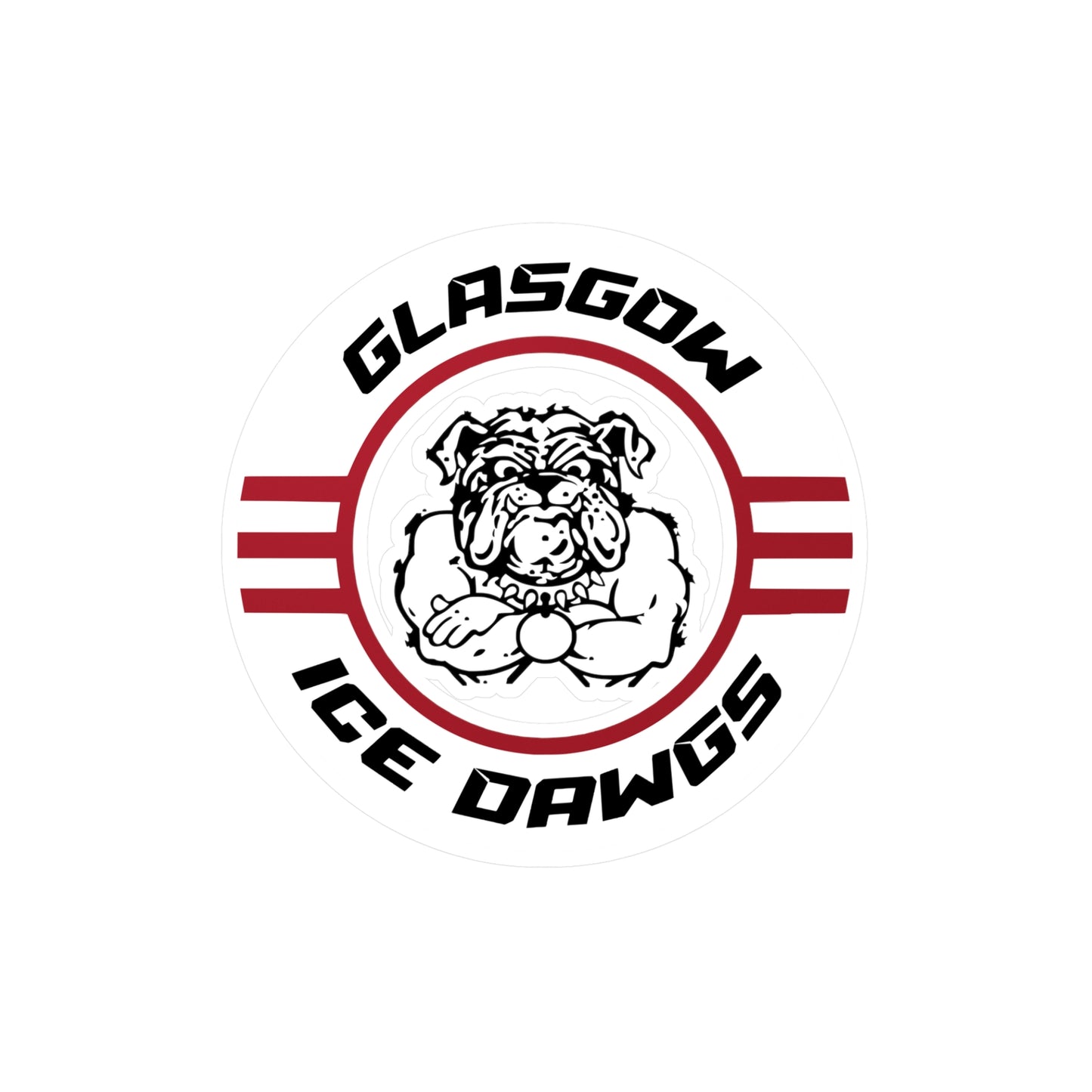 Glasgow Ice Dawgs Kiss-Cut Vinyl Decal in 4 sizes