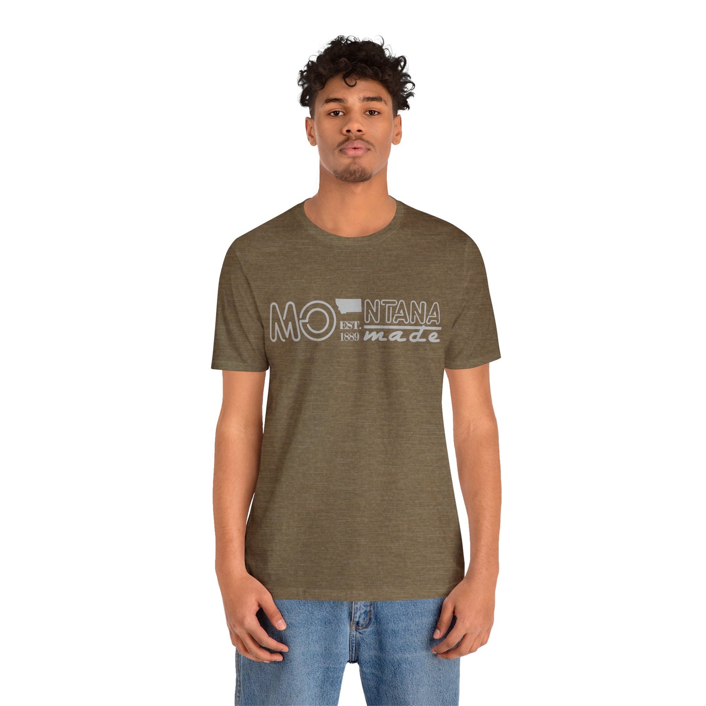 Naked Acres Montana Made 1889 Adult Unisex Jersey Short Sleeve Tee in 8 colors