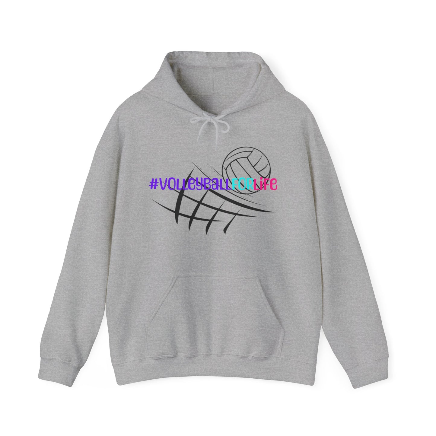 Fun For Everyone #VolleyballForLife Unisex Heavy Blend™ Hooded Sweatshirt