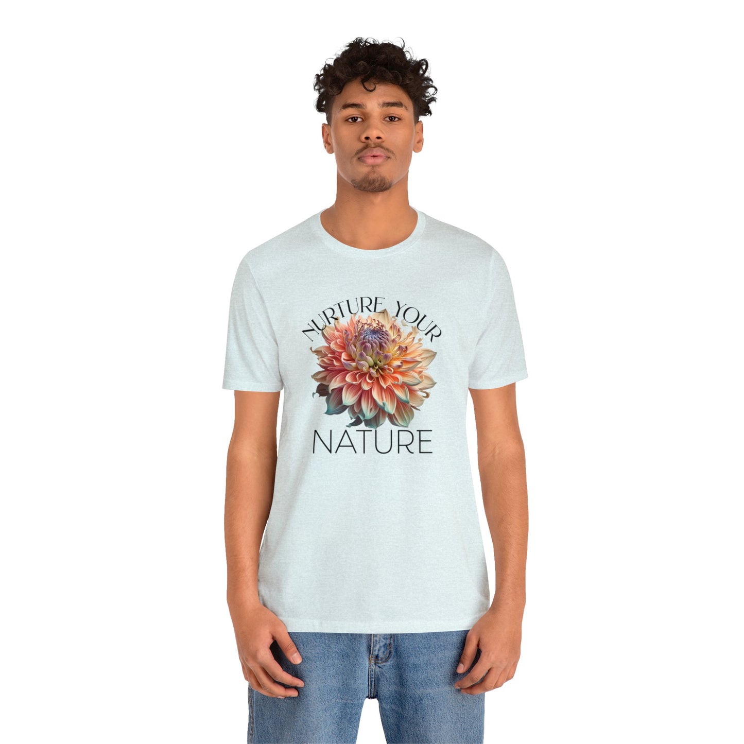 SolLingo Tee Nurture Your Nature Adult Unisex Jersey Short Sleeve Tee in 16 Colors