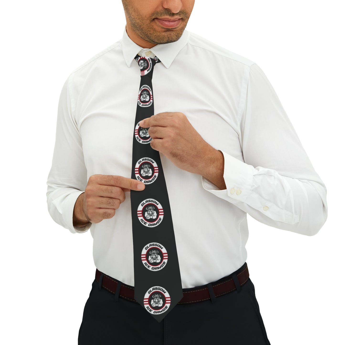 Glasgow Ice Dawgs Black Logo Necktie