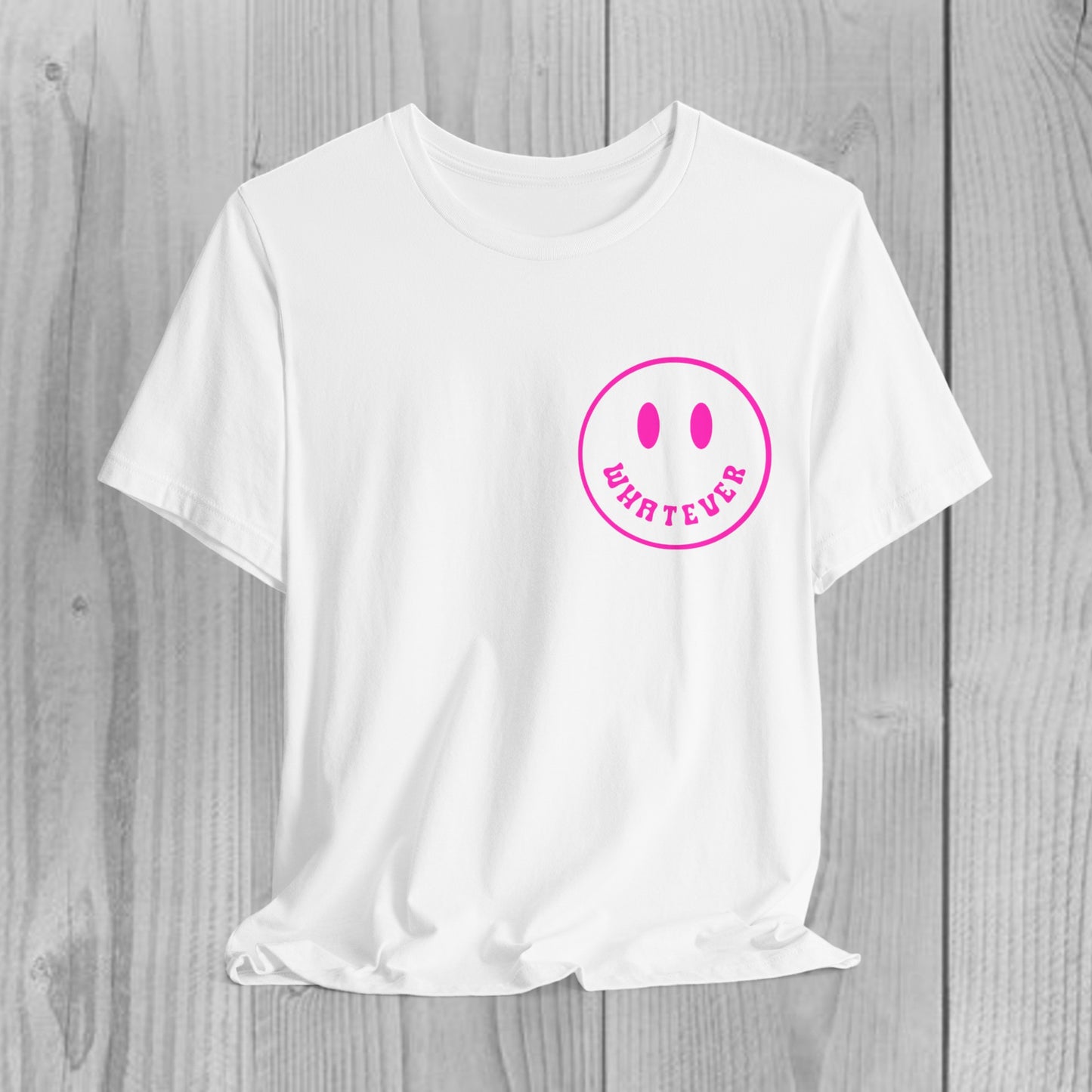 SolLingo Whatever Smiley Adult Unisex Jersey Short Sleeve Tee in 11 colors