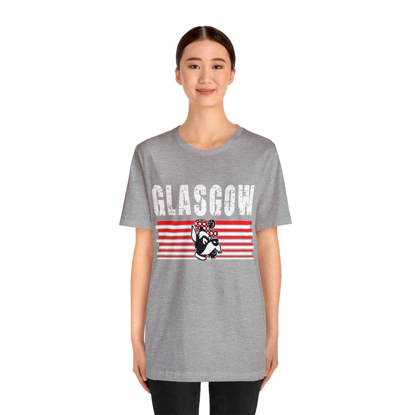 Glasgow Scotties Retro Lines Tee Adult Unisex Jersey Short Sleeve Tee