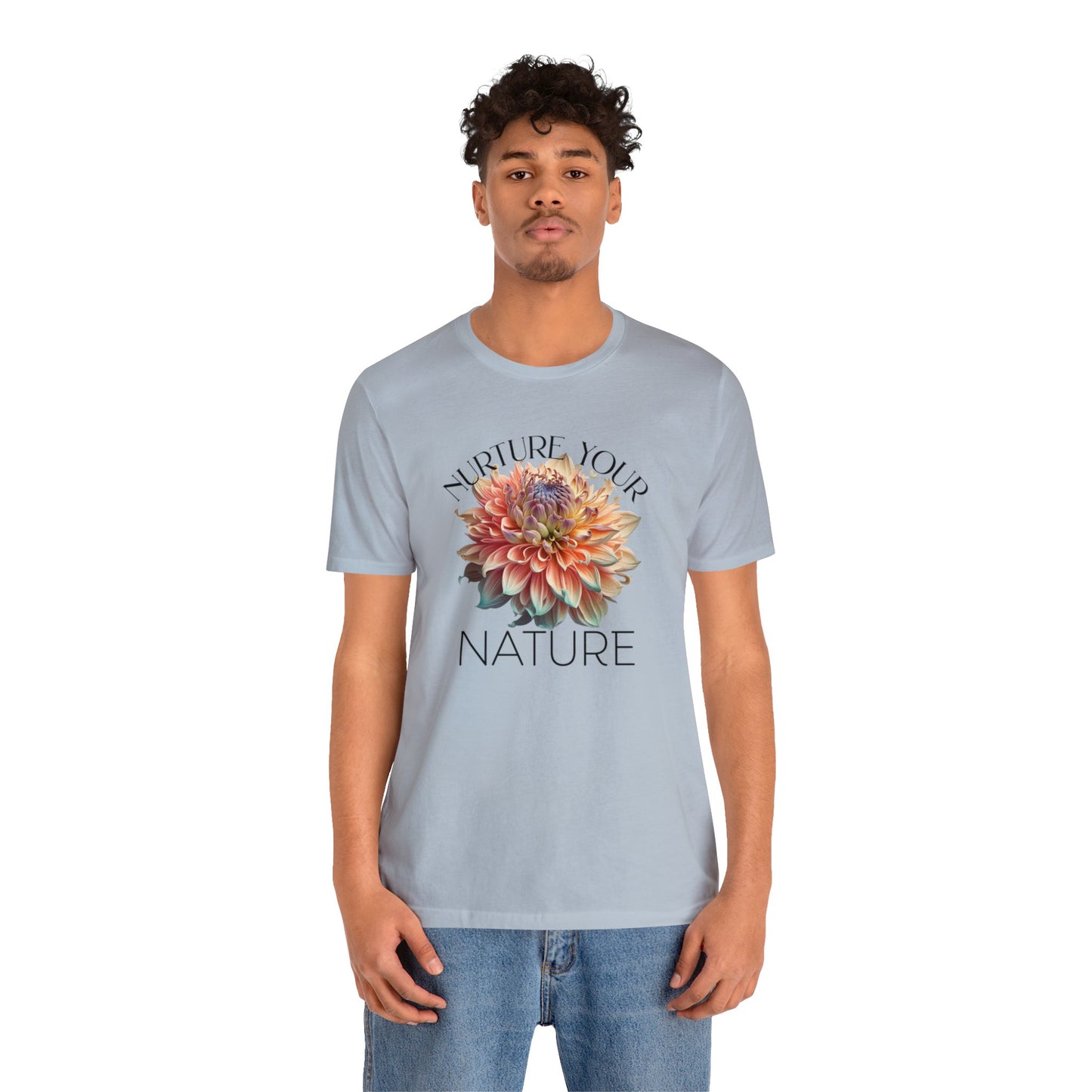 SolLingo Tee Nurture Your Nature Adult Unisex Jersey Short Sleeve Tee in 16 Colors