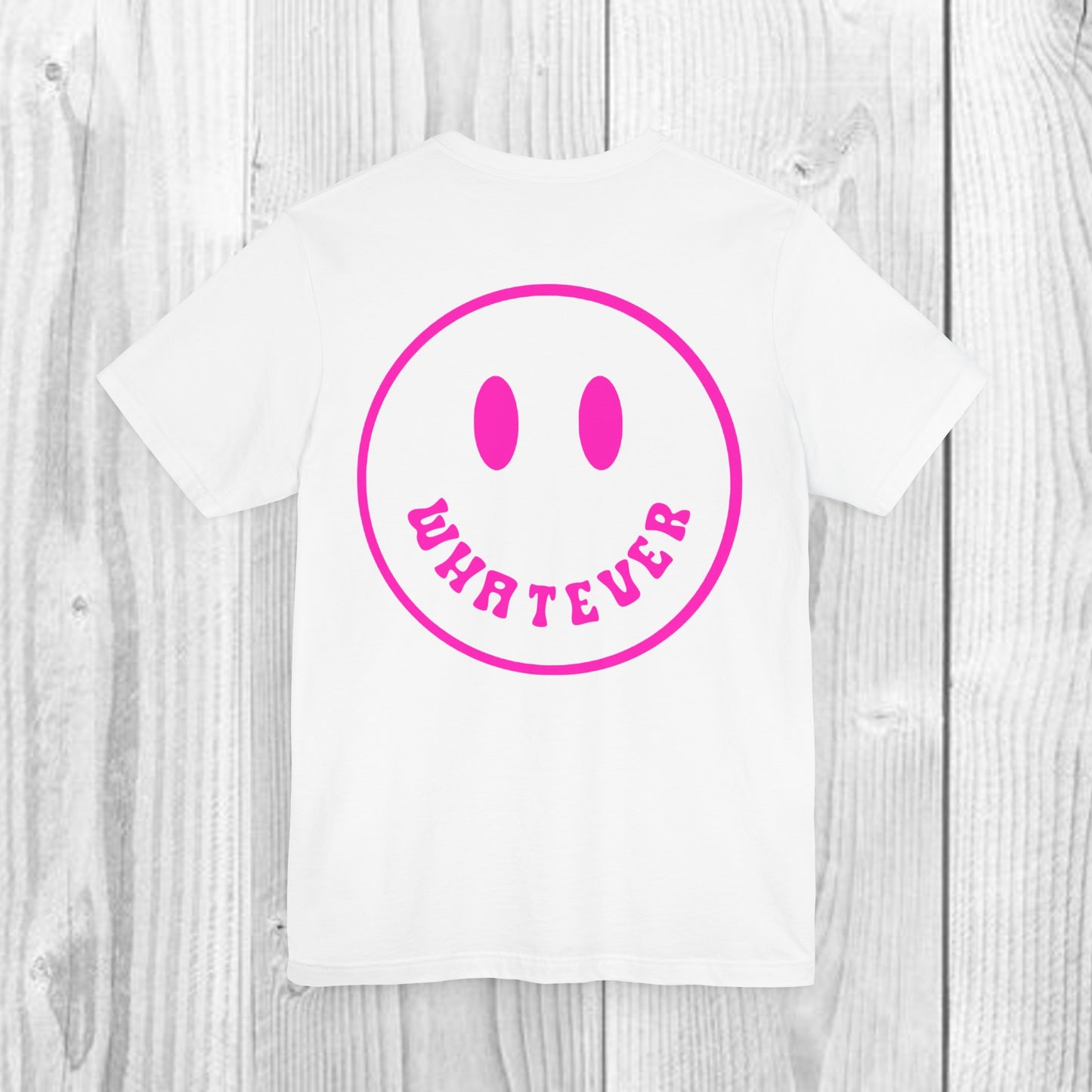 SolLingo Whatever Smiley Adult Unisex Jersey Short Sleeve Tee in 11 colors