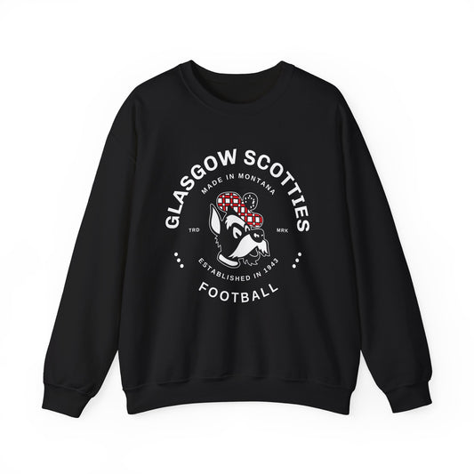 Glasgow Scotties Football Trademark Adult Unisex Heavy Blend™ Crewneck Sweatshirt in Black, Red or Dark Heather